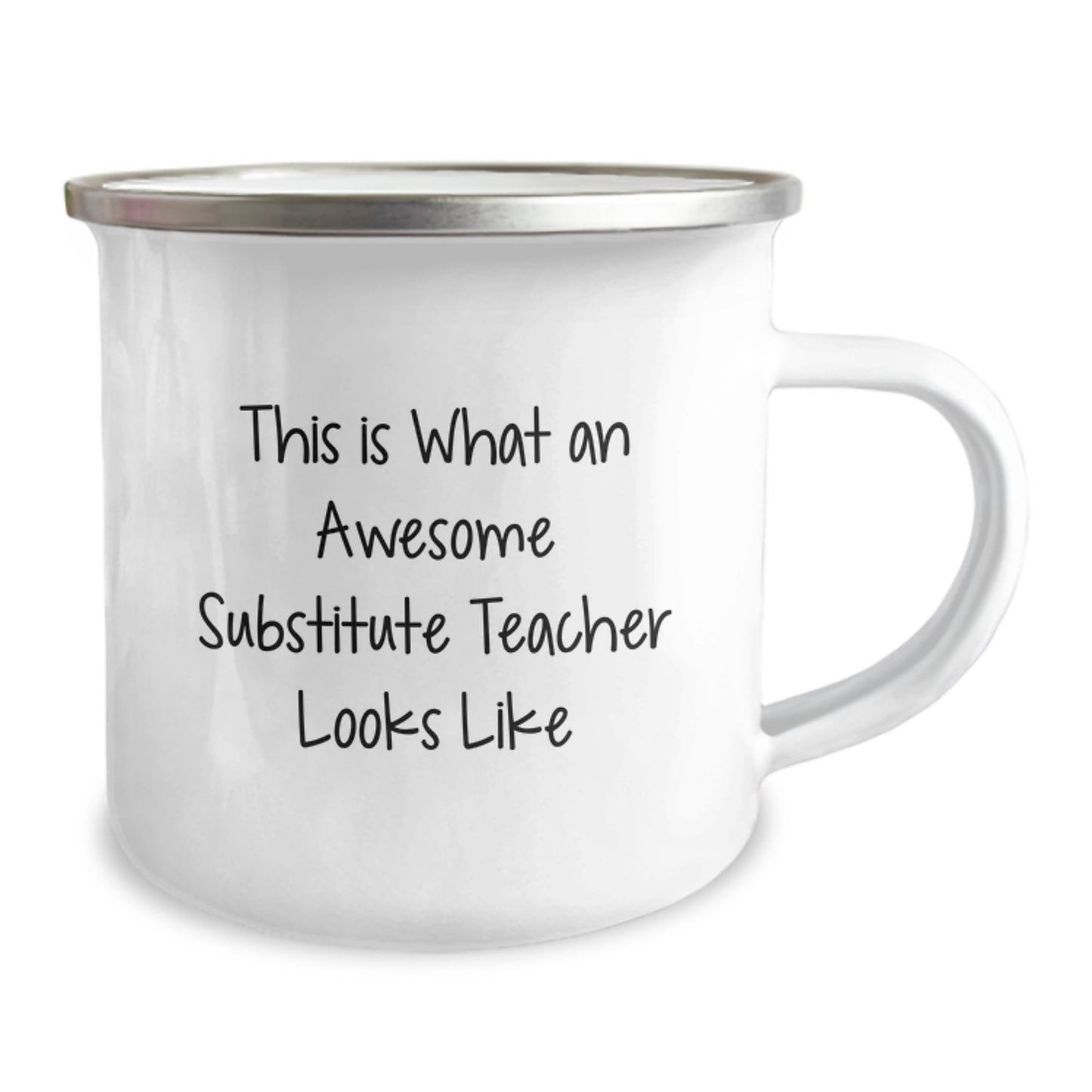 Funny Substitute Teacher Gifts from Men to Graduating Substitute Teachers, This Is What An Awesome Substitute Teacher Looks Like Camping Mug - Image 2