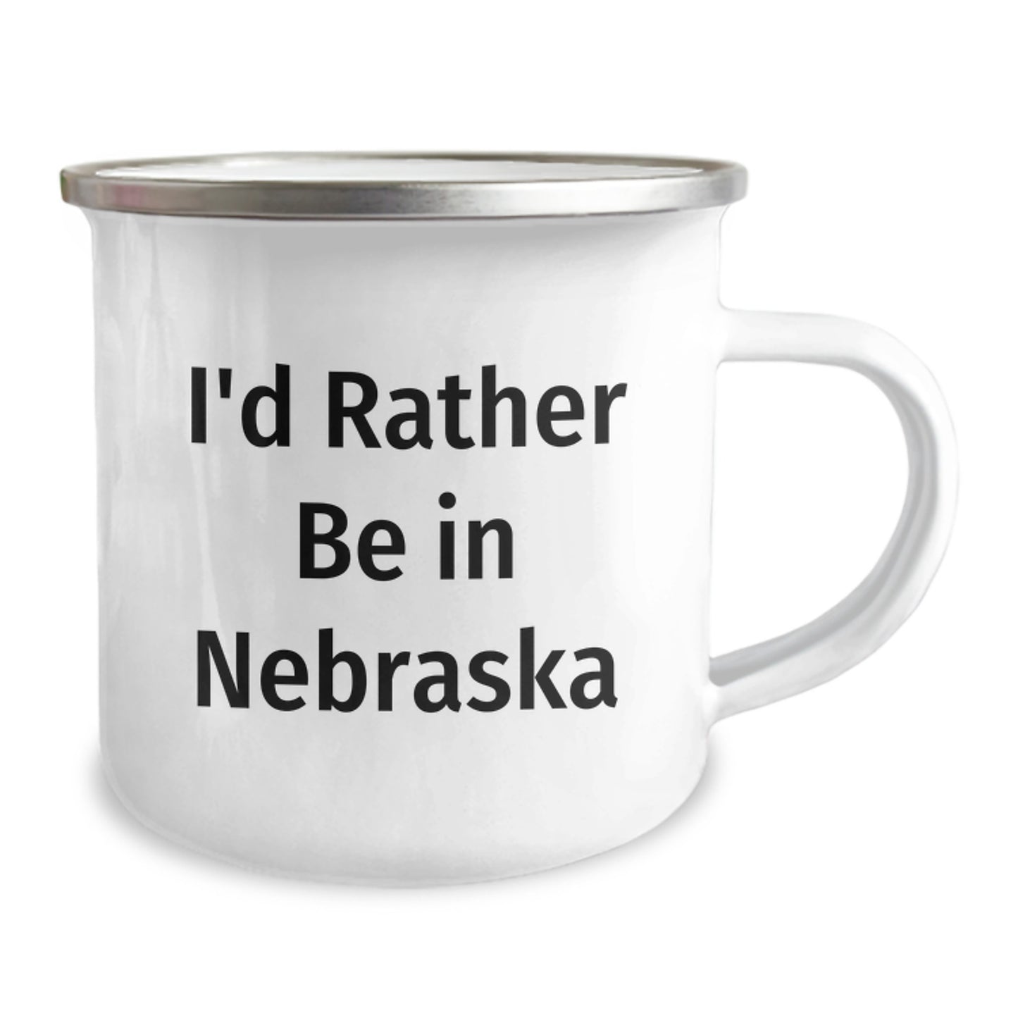 Funny I'd Rather Be In Nebraska Gifts for Men Friends Family from Nebraska Camping Mug - Image 2