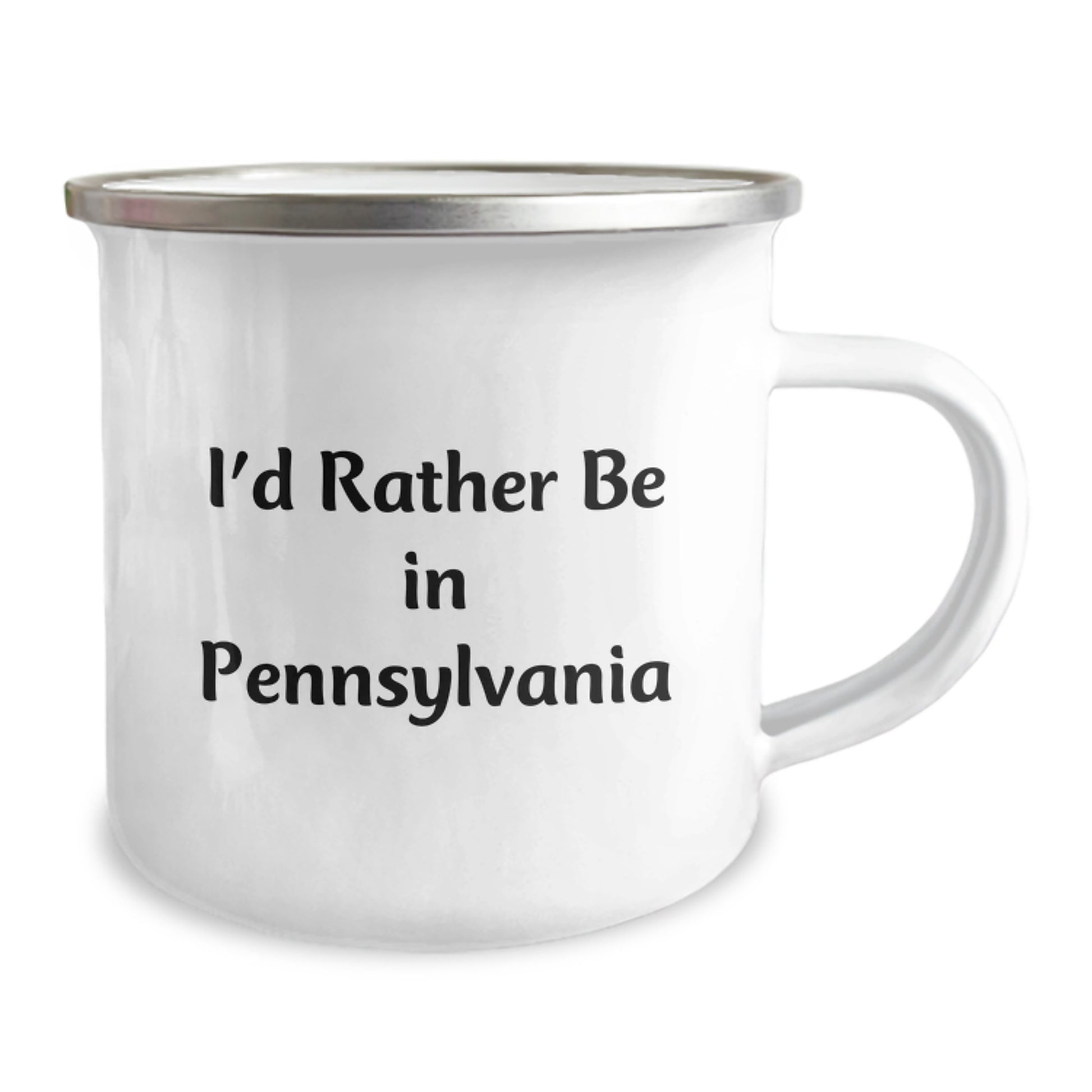 Pennsylvania Lovers' Camping Mug, 'I'd Rather Be In Pennsylvania', 12 oz Stainless Steel, Funny Gift for Birthday - Image 2