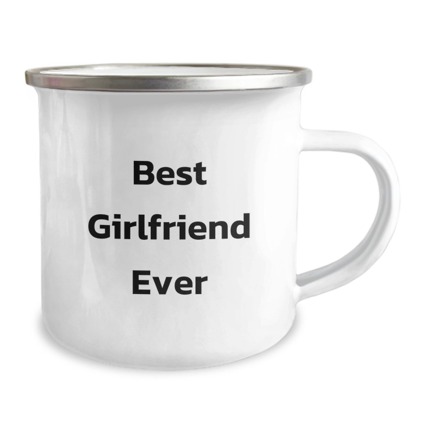 Funny Gifts from Men to Best Sweetheart Ever for Graduation, Camping Mug with Quote, 12 oz Stainless Steel with Enamel Finish - Image 2