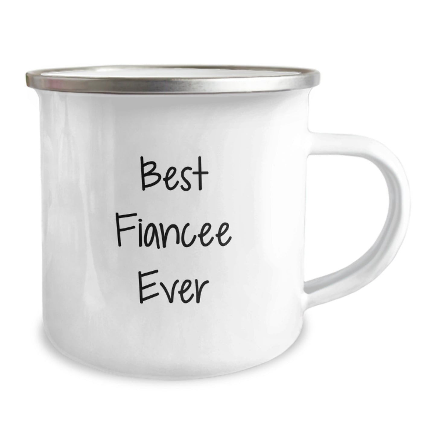 Funny Fiancee Gifts from Men for Christmas Unique - Best Fiancee Ever Camping Mug - Image 2