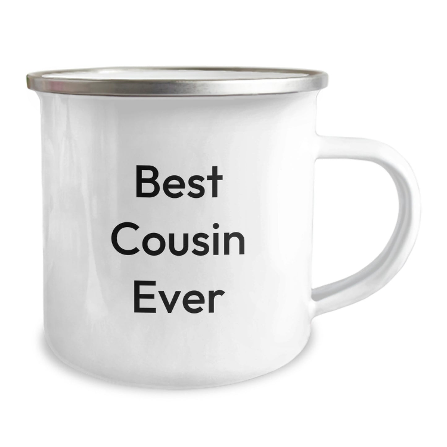 Cousin Camping Mug, 'Best Cousin Ever' Funny Quote, 12 oz Stainless Steel Gift for Graduation from Family, Friends, or Coworkers - Image 2