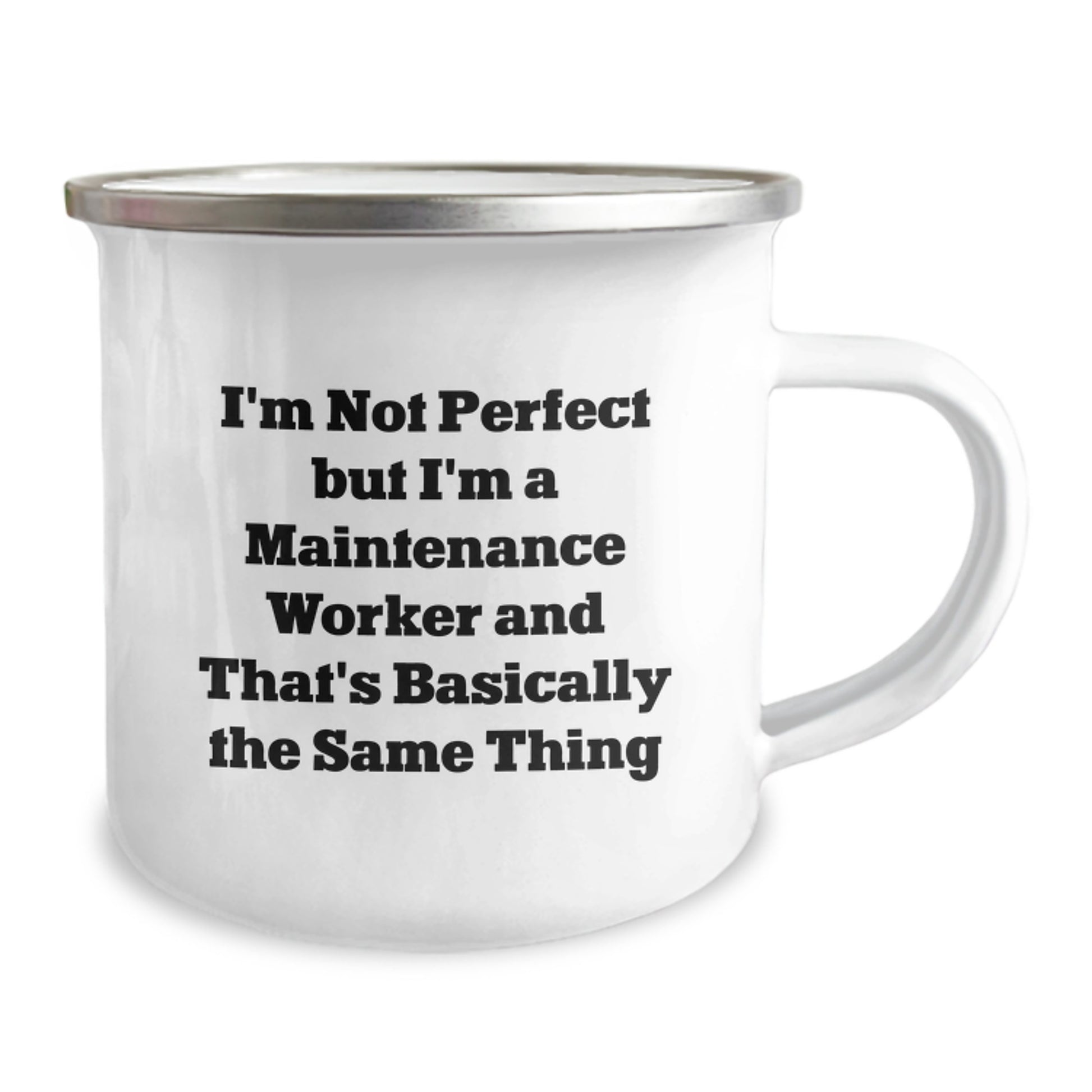Funny Maintenance Worker Gifts from Friends - I'm Not Perfect Mug, 12 oz Camping Mug for Birthday Unique Gifts for Maintenance Worker Men - Image 2