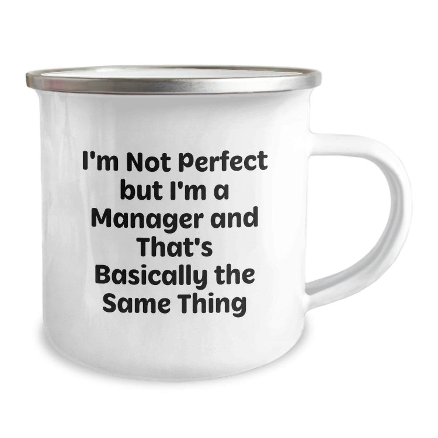 Funny Manager Mug, Christmas Unique Gift for Manager, Camping Mug with Inspirational Quote about Being Imperfect, Gifts from Friends to Family - Image 2