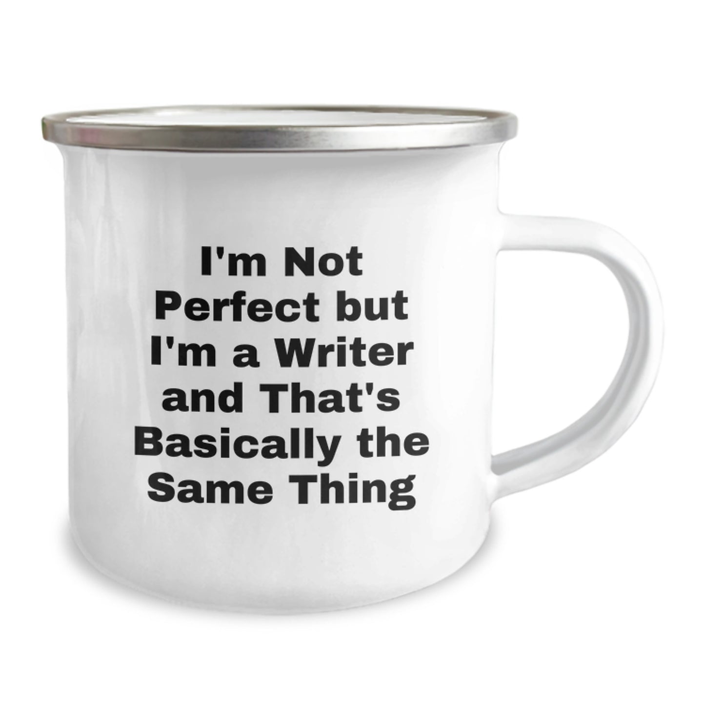 Funny Writer Gifts - I'm Not Perfect But I'm A Writer And That's Basically The Same Thing Mug for Writer Friends and Family Christmas Unique Gifts - Image 2