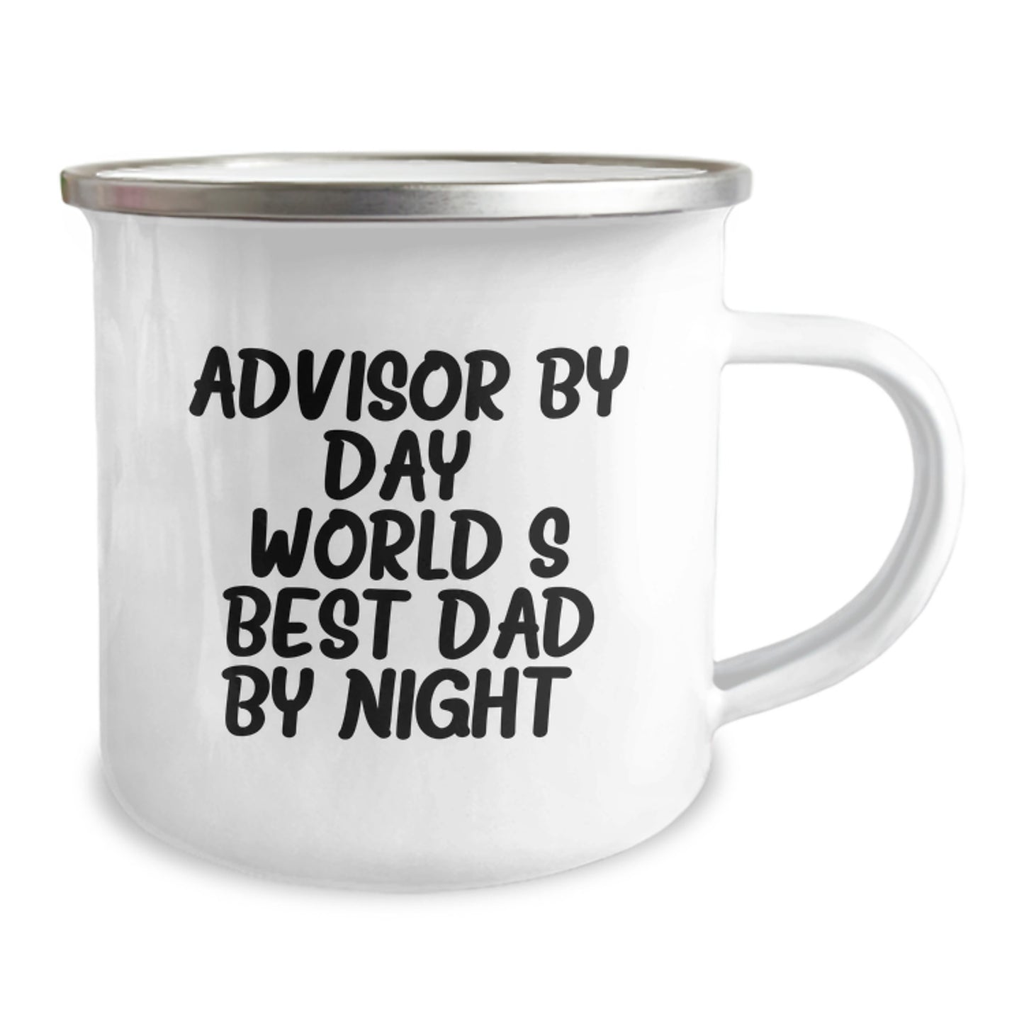 Funny Advisor Gifts, Camping Mug, 'Advisor By Day, World's Best Dad By Night' Unique Christmas Unique Gifts from Family for Men - Image 2