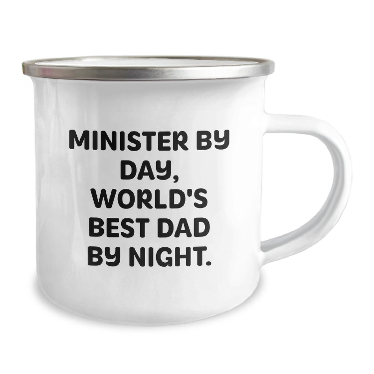 Funny Minister Gifts from Men to Ministers at Christmas Unique Presents, Minister By Day World's Best Dad By Night Camping Mug, Funny Camping Mugs for Ministers - Image 2