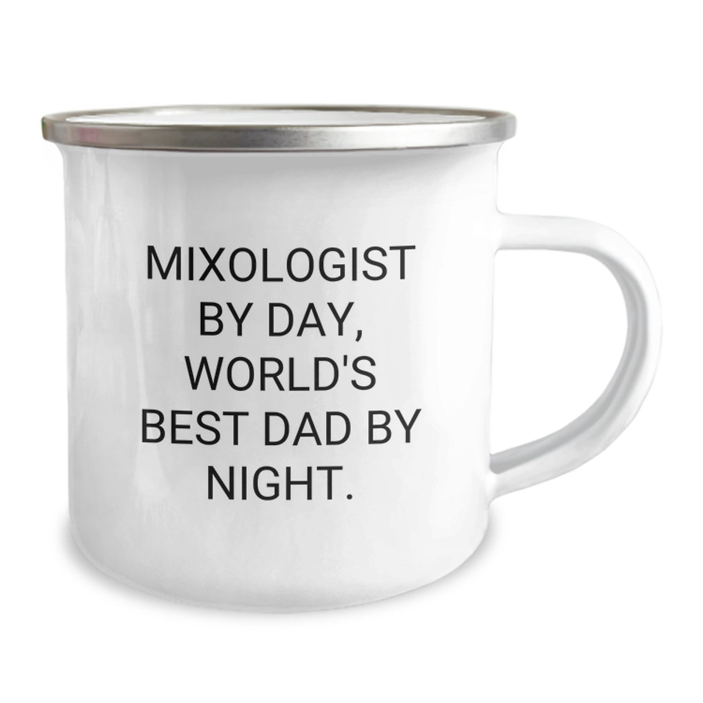 Funny Mixologist Gifts for Men from Dad's Night Out, Unique Valentine's Unique Gifts for Husband, 12 oz Camping Mug - Image 2