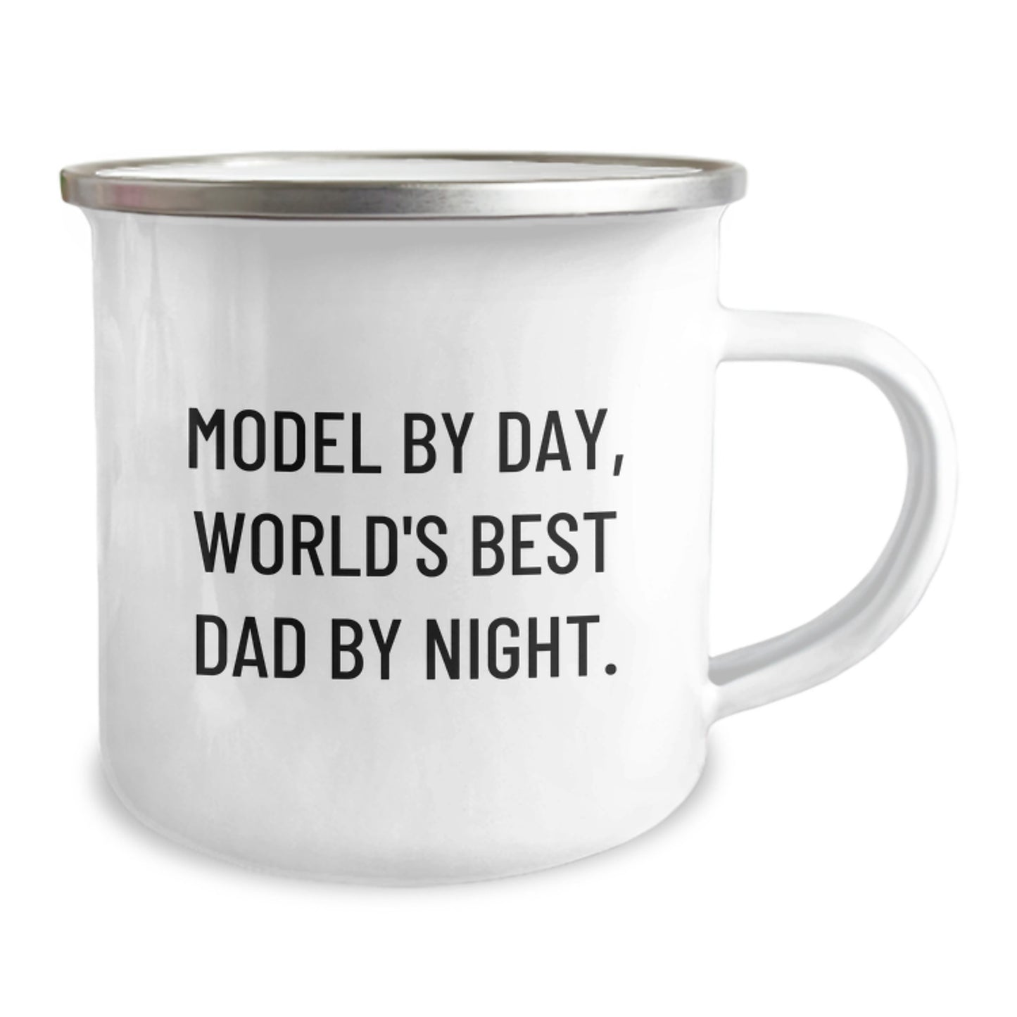 Model Lover Gifts from Friends, Christmas Unique Model Mugs with Funny Quote, Camping Mug for World's Best Dad By Night. - Image 2