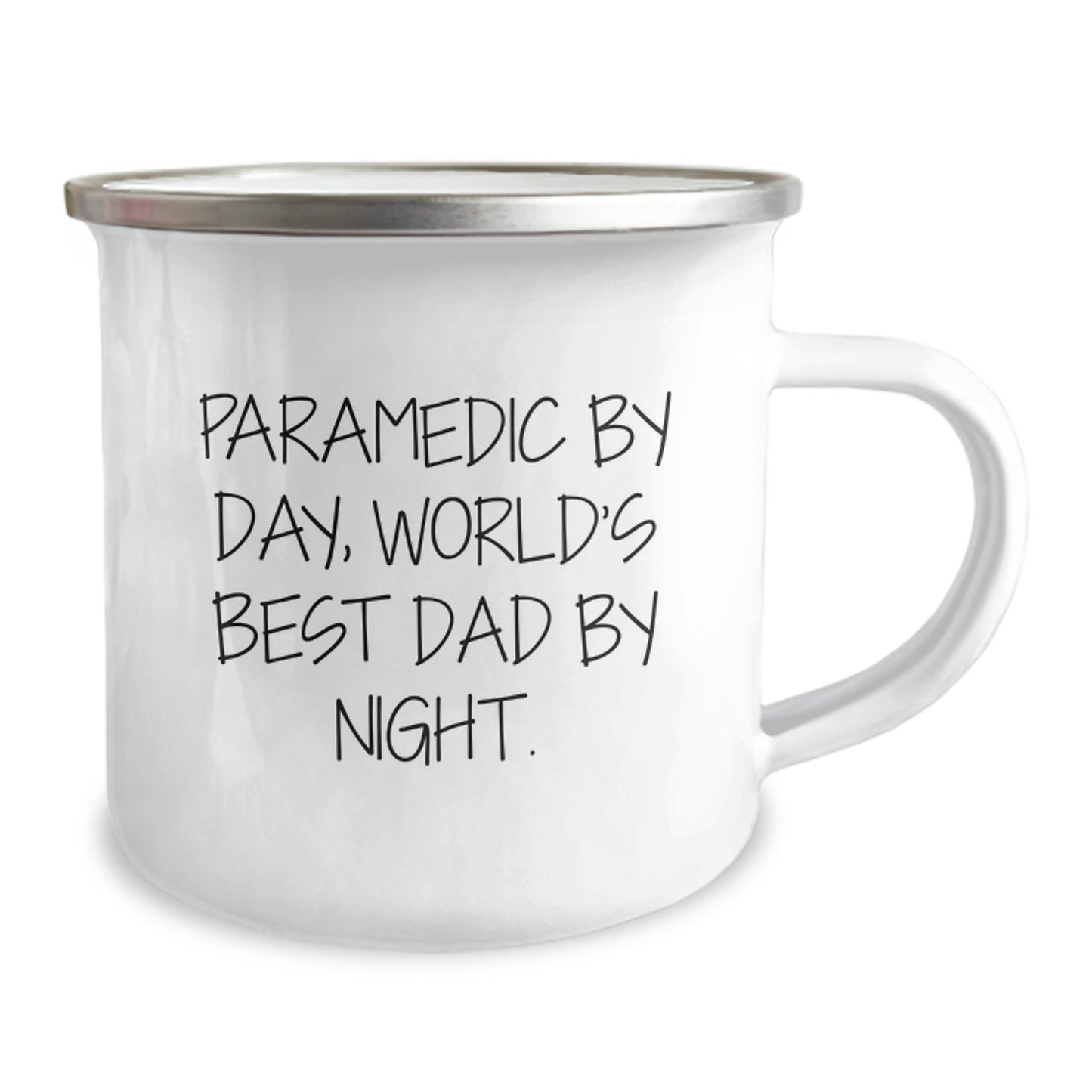 Rescue Worker Gifts by Rescue Worker By Day, World's Best Dad By Night. Funny Graduation Camping Mug for Men - Image 2
