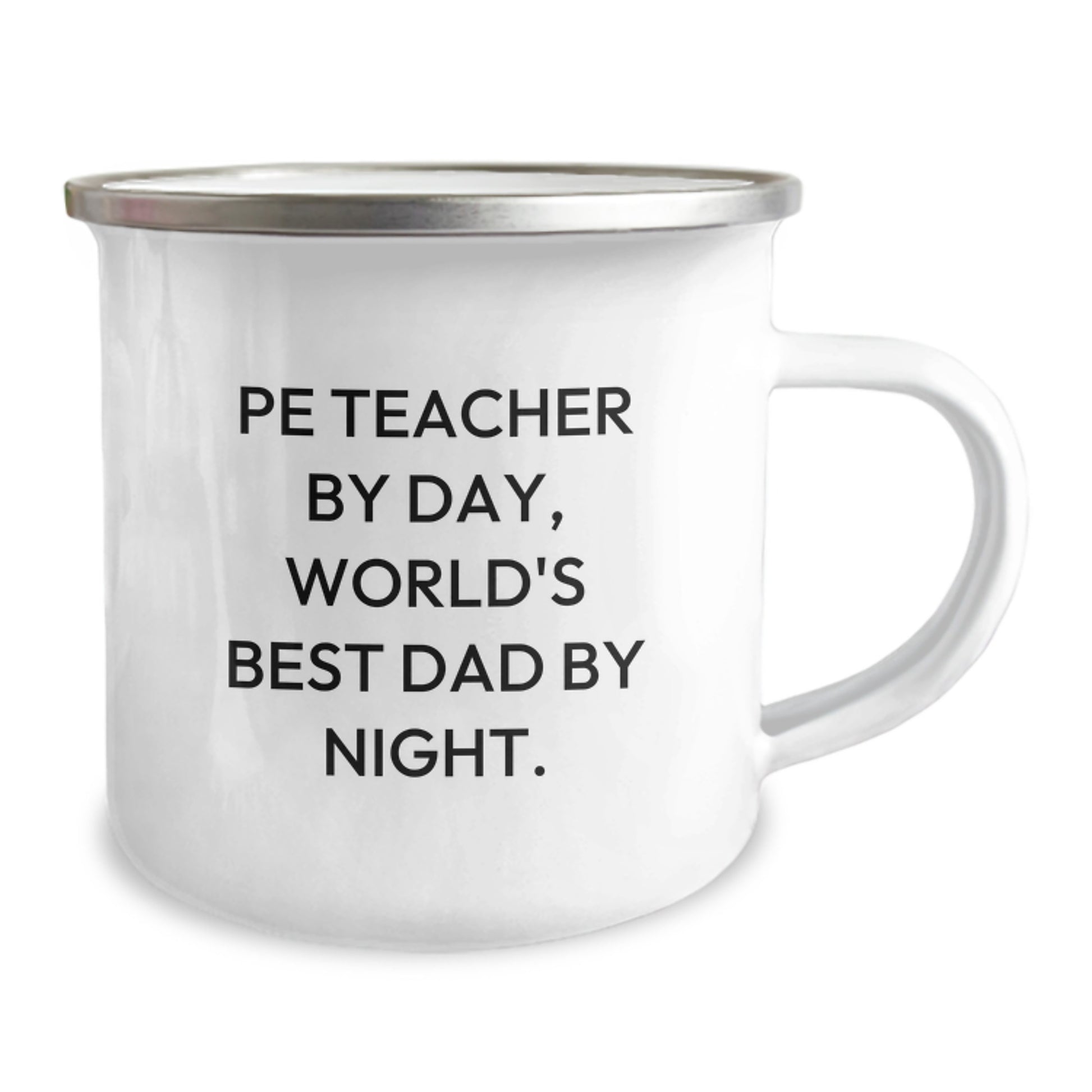Funny PE Teacher Gifts from Dad, World's Best PE Teacher by Day, Camping Mug for Valentine's - Image 2