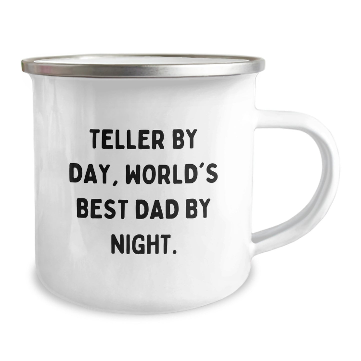 Teller Gifts by Friends and Family, Funny Camping Mug for Birthday, 'Teller By Day, World's Best Dad By Night.' - Image 2