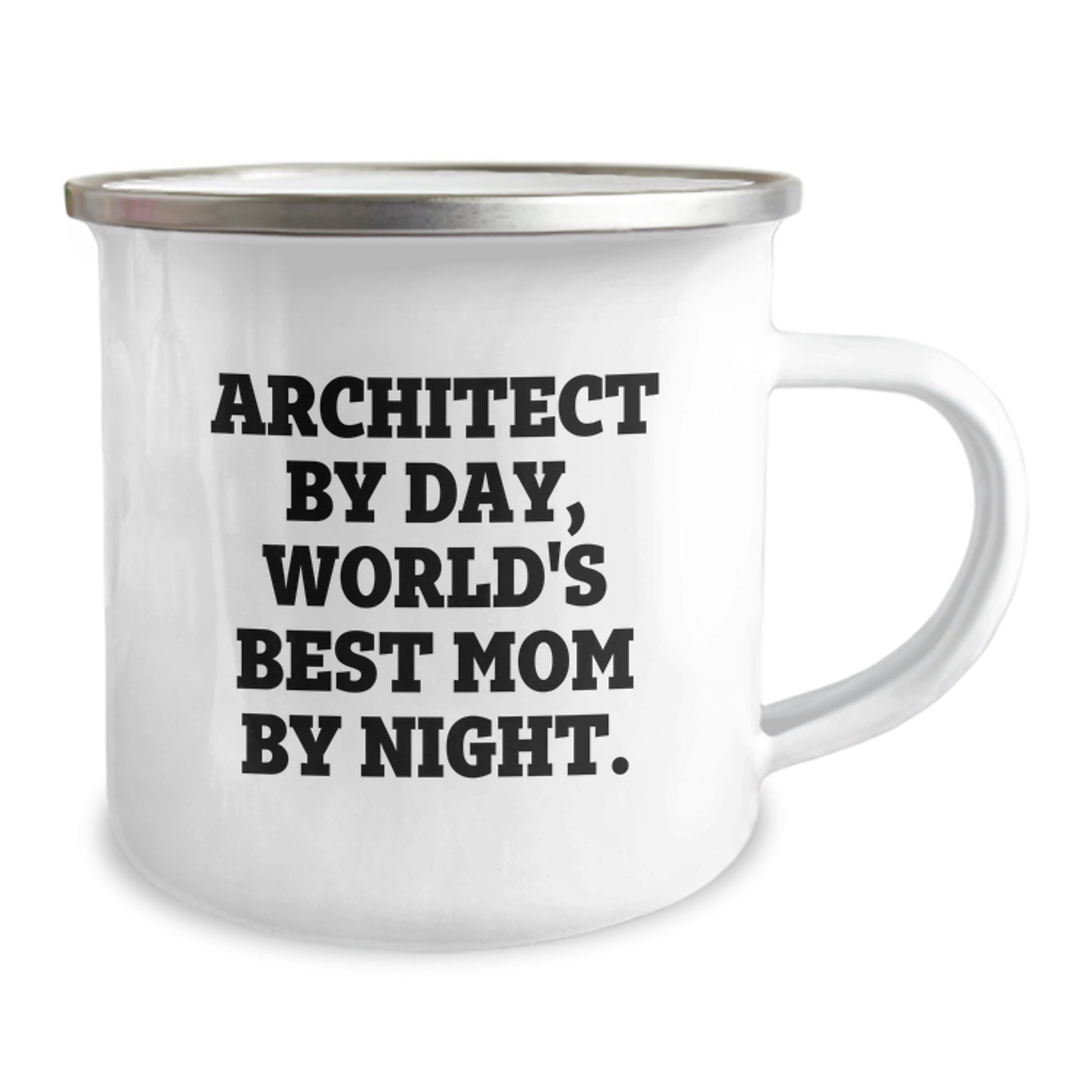 Funny Architect Gifts for Architect, Unique Camping Mug for Architect, Inspirational Quote 'Architect By Day, World's Best Mom By Night.' Gifts from Mom for Christmas - Image 2