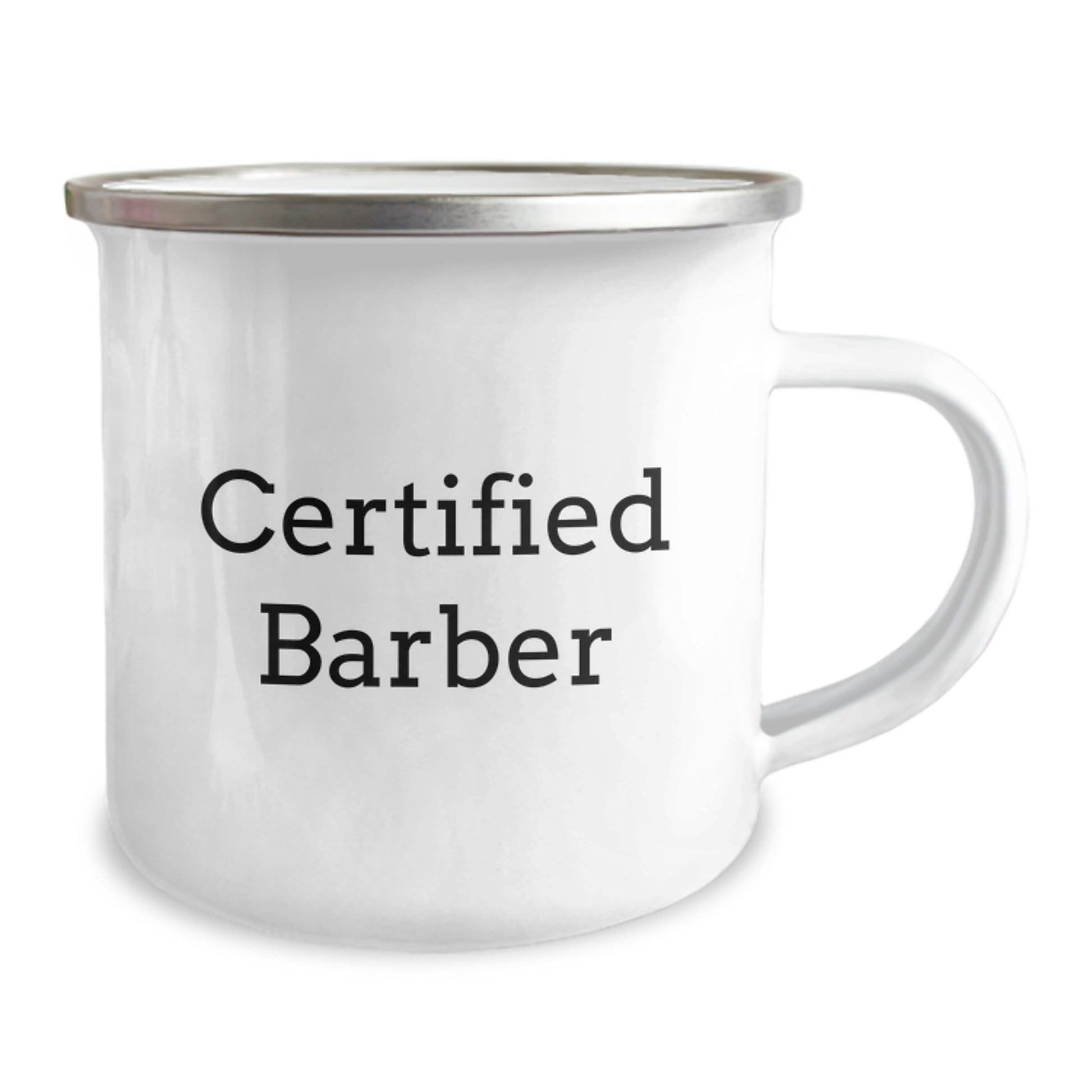 Funny Gifts from Friends to Barbers, Unique Camping Mug for Men, 'Certified Barber' Quote - Graduation Unique Gifts - Image 2