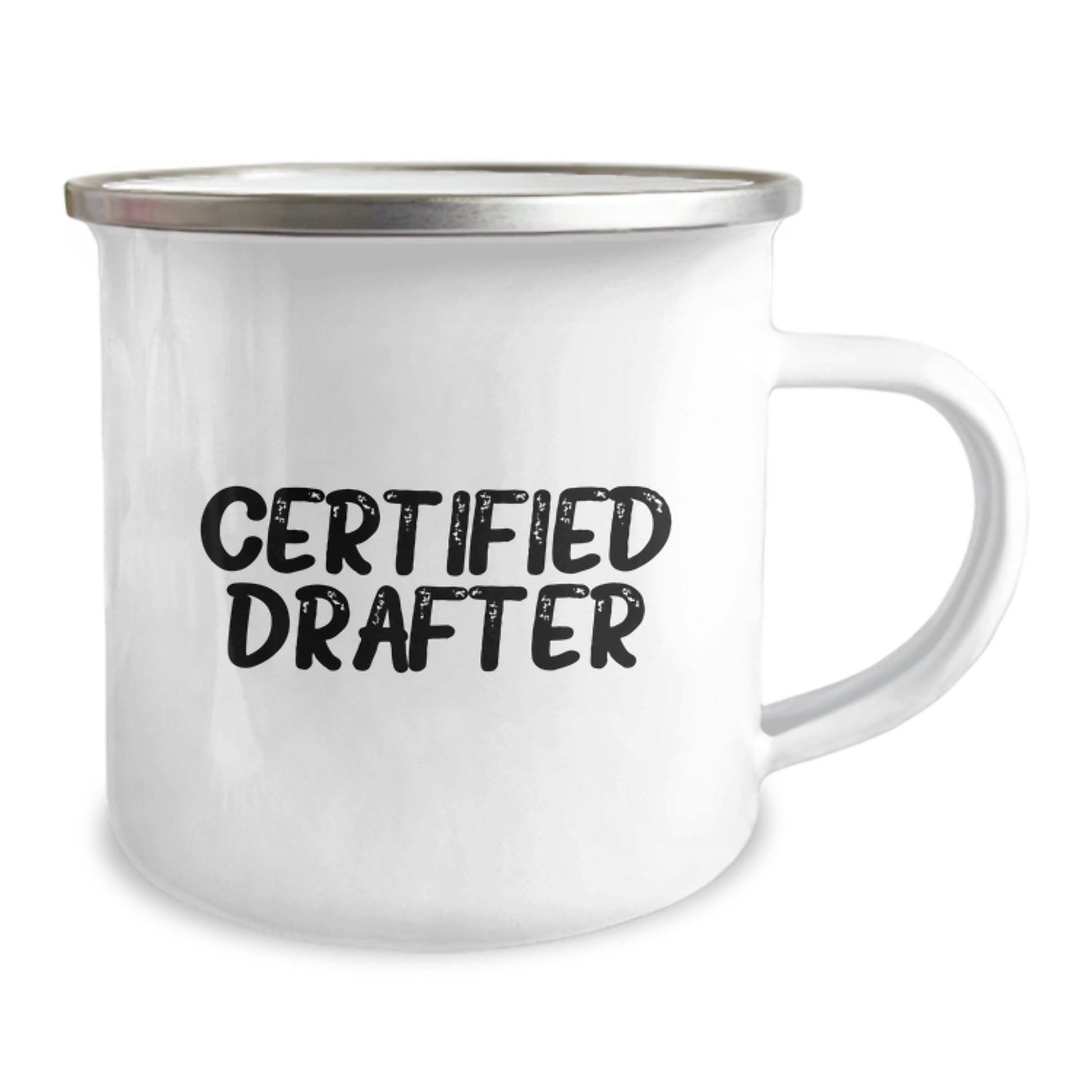 Funny Drafter Gifts from Friends for Graduation, Certified Drafter Camping Mug with Inspirational Quote, 12 oz Stainless Steel with Enamel Finish - Image 2