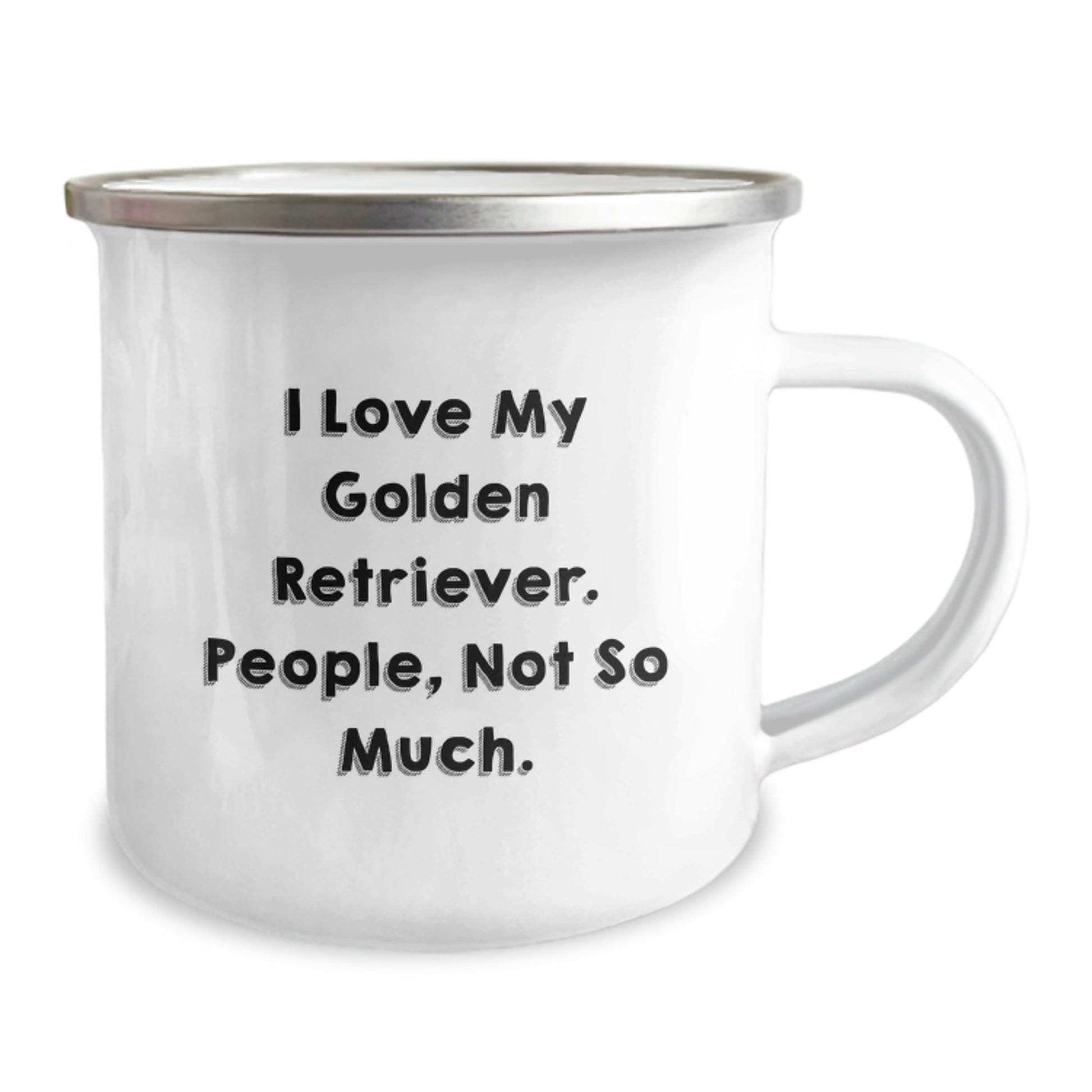 Funny Golden Retriever Dog Gifts from Friends for Birthday, Camping Mug 'I Love My Golden Retriever. People, Not So Much.' - Image 2