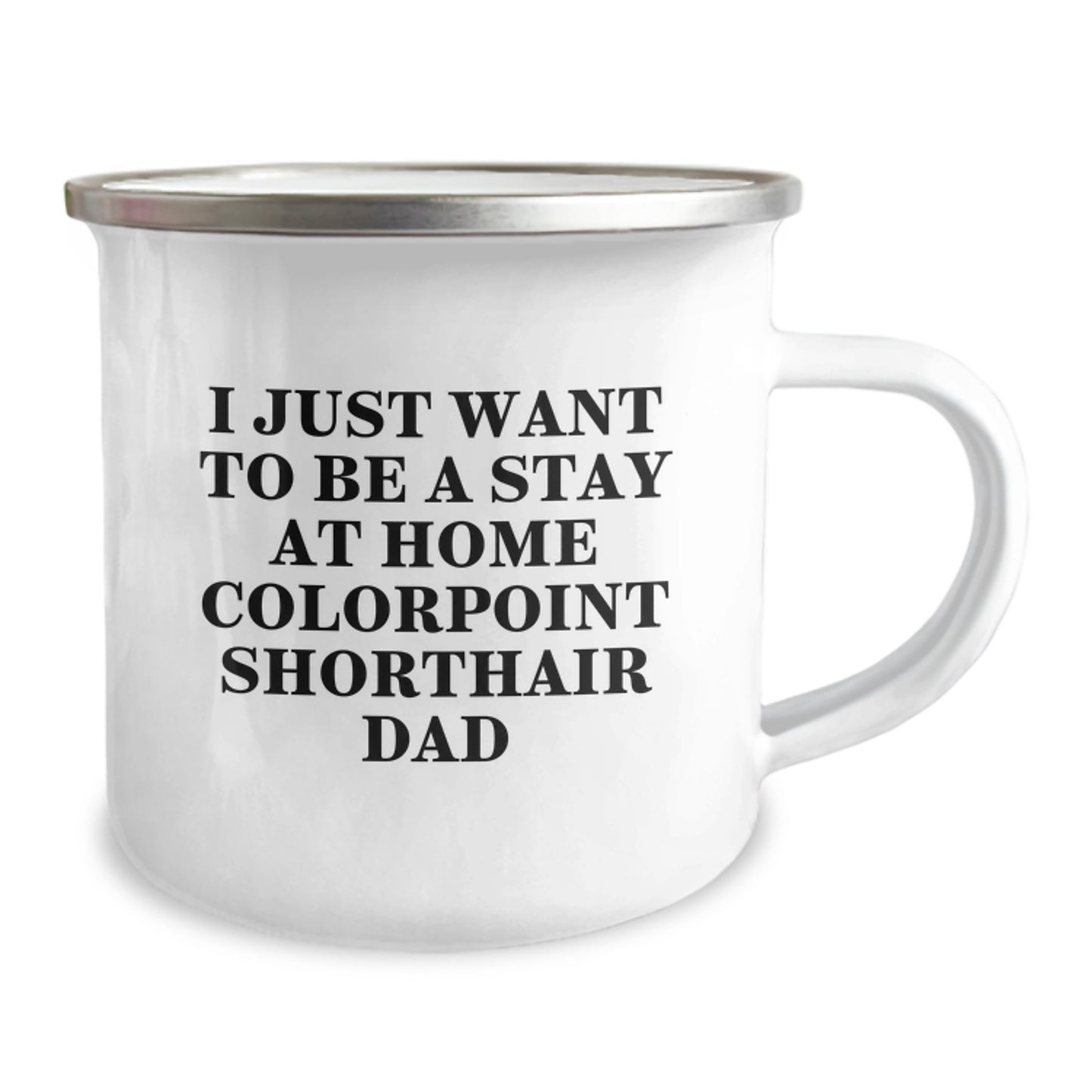 Funny Colorpoint Shorthair Cat Camping Mug Gifts for Dad from Family This Christmas - Image 2