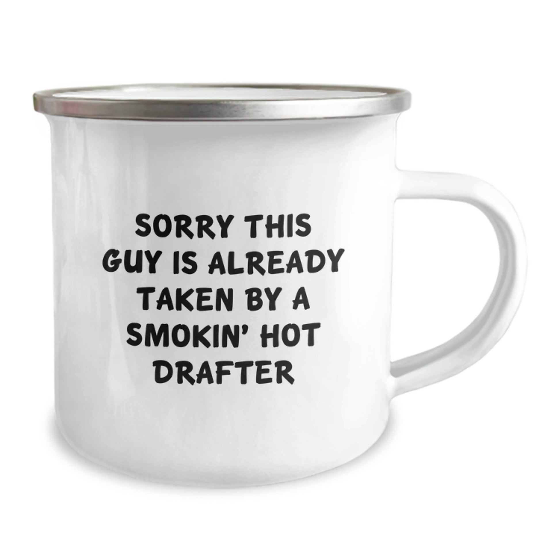 Funny Drafter Camping Mug Gifts for Him from Friends, Coworkers, Family, or Women - Sorry This Guy Is Already Taken - Image 2
