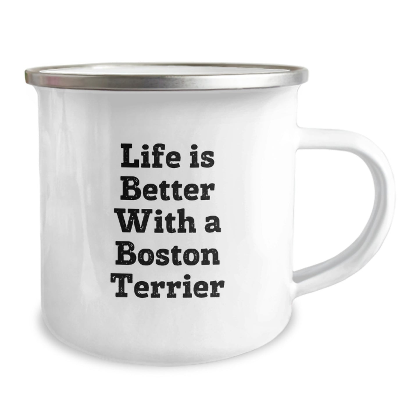 Funny Boston Terrier Dog Gifts for Men, Women, Friends - Life Is Better With A Boston Terrier, Boston Terrier Dog Lover Camping Mug for Graduation, Unique Gifts from Family - Image 2