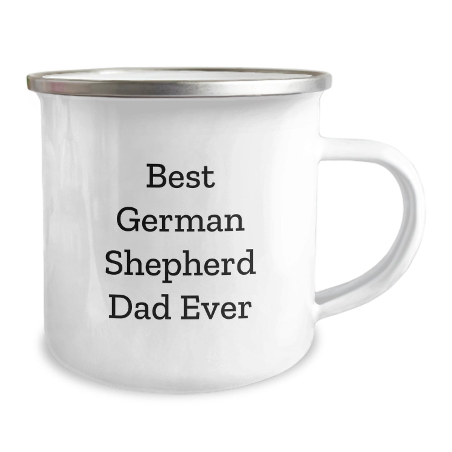 Funny German Shepherd Dog Camping Mug Gifts for Dad from Family on Graduation, 'Best German Shepherd Dad Ever' - Image 2