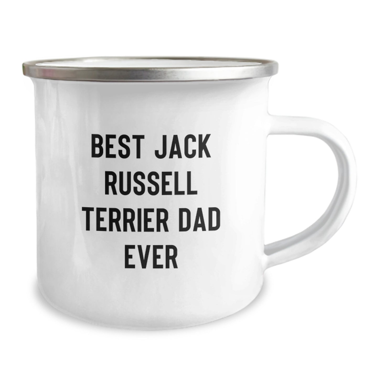 Funny Jack Russell Terrier Dog Lover's Gifts from Dad to Men for Graduation Unique Camping Mug Best Ever - 'Best Jack Russell Terrier Dad Ever' - Image 2