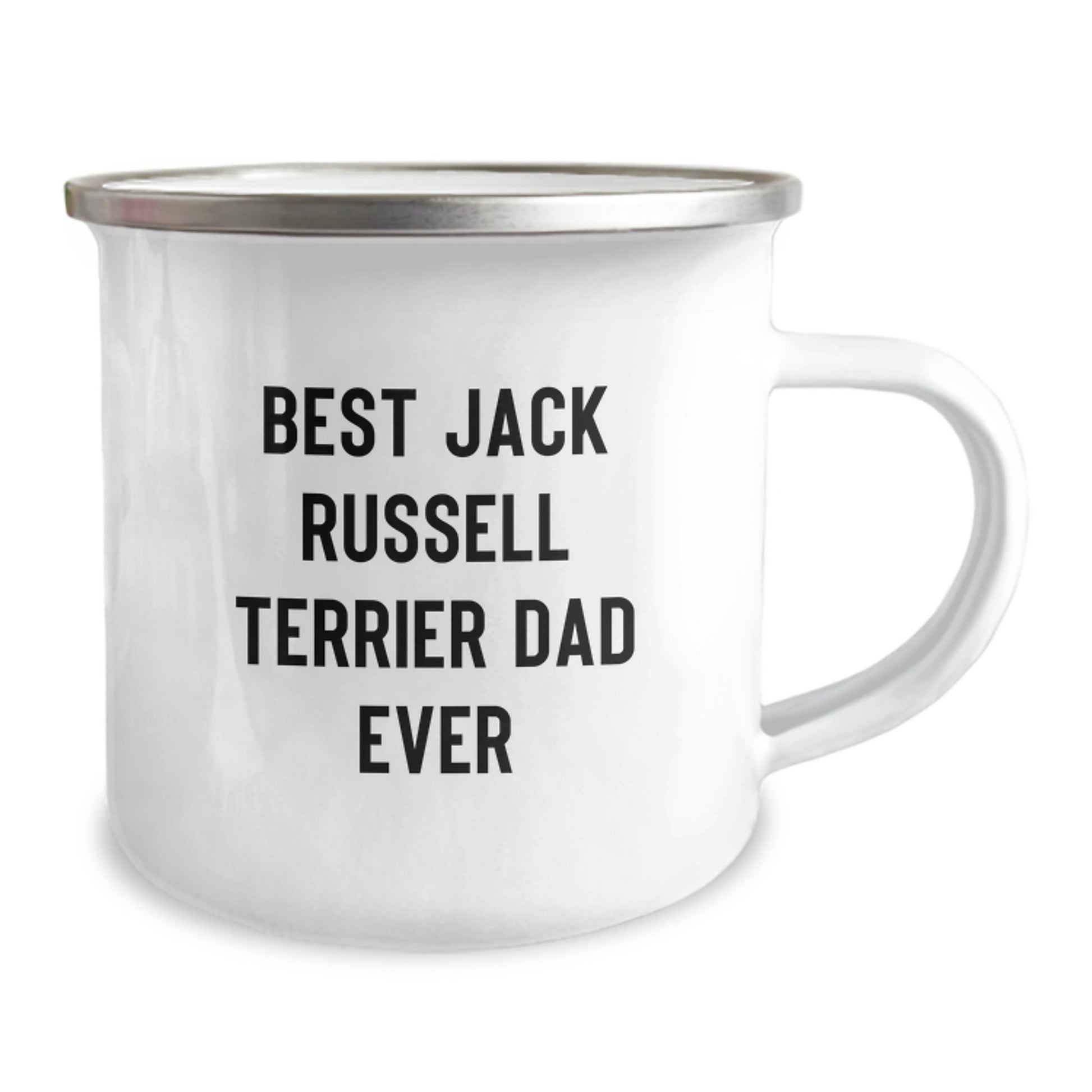 Funny Jack Russell Terrier Dog Lover's Gifts from Dad to Men for Graduation Unique Camping Mug Best Ever - 'Best Jack Russell Terrier Dad Ever' - Image 2