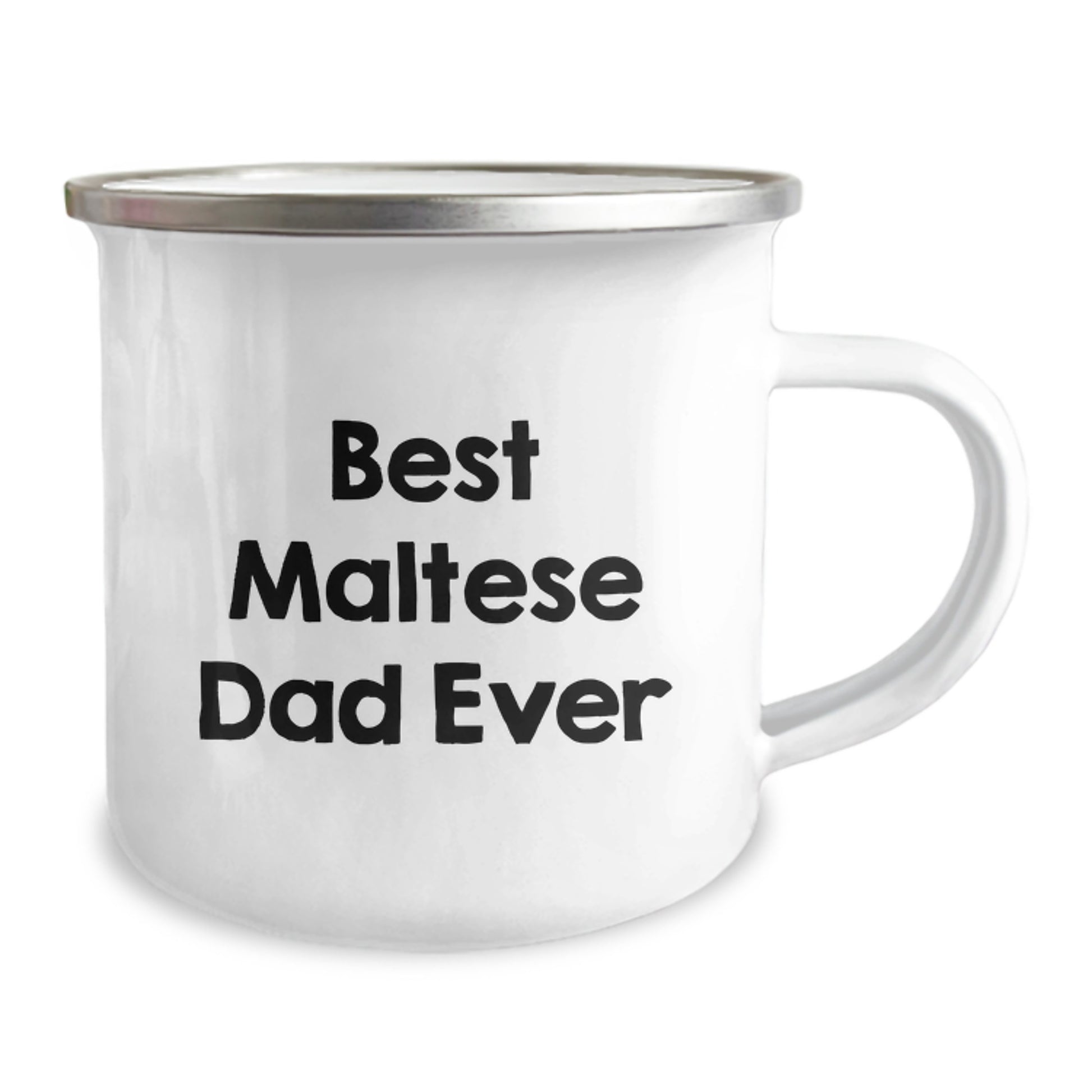 Funny Maltese Dog Dad Gifts from Men to Maltese Dog Lovers for Graduation Unique Gifts - 'Best Maltese Dad Ever' Quote on Camping Mug - Image 2