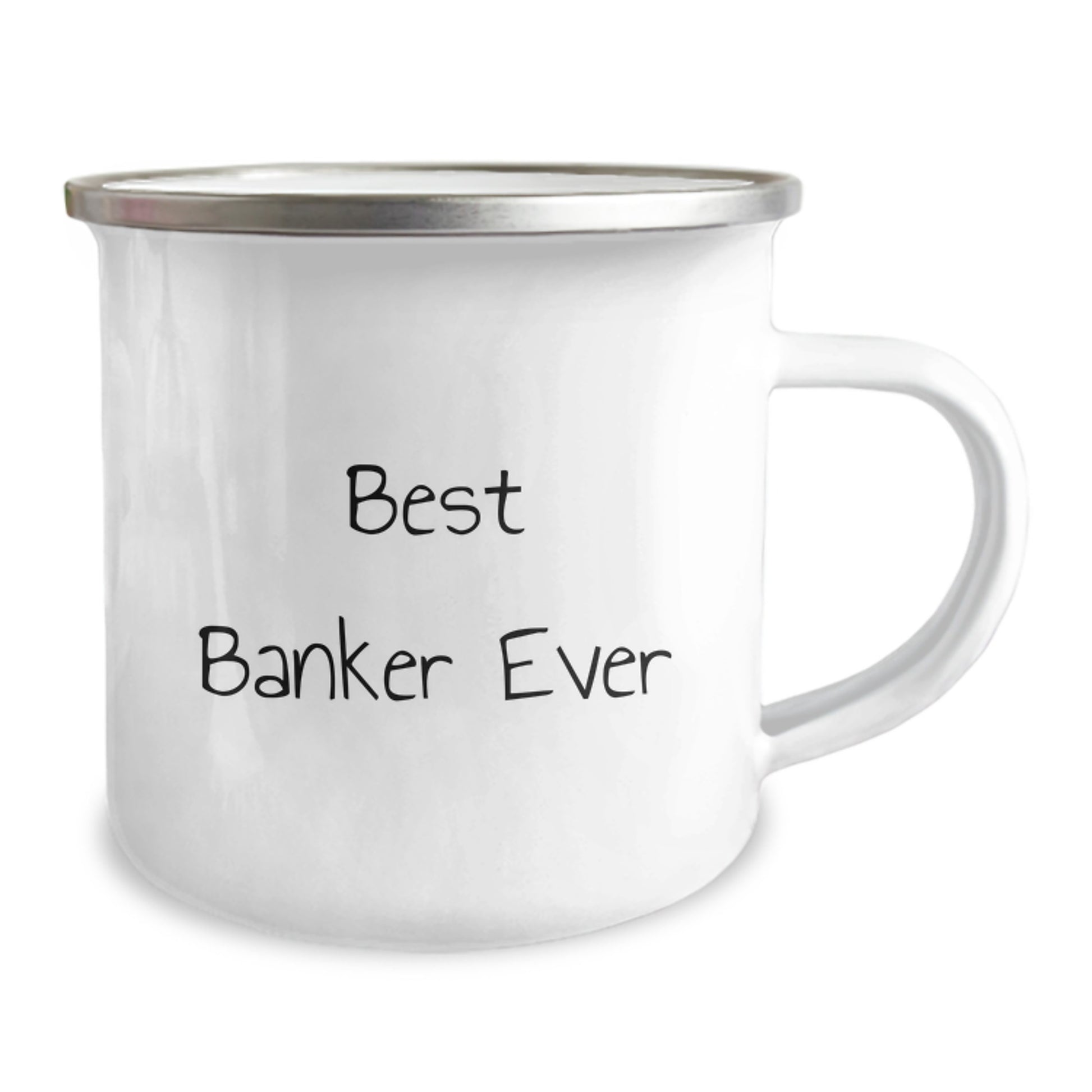 Funny Banker Gifts for Him - Best Banker Ever Quote Camping Mug, Stainless Steel with Enamel Finish, 12 oz Capacity, Ideal Gift from Friends to Men, Unique Christmas Unique Gifts - Image 2