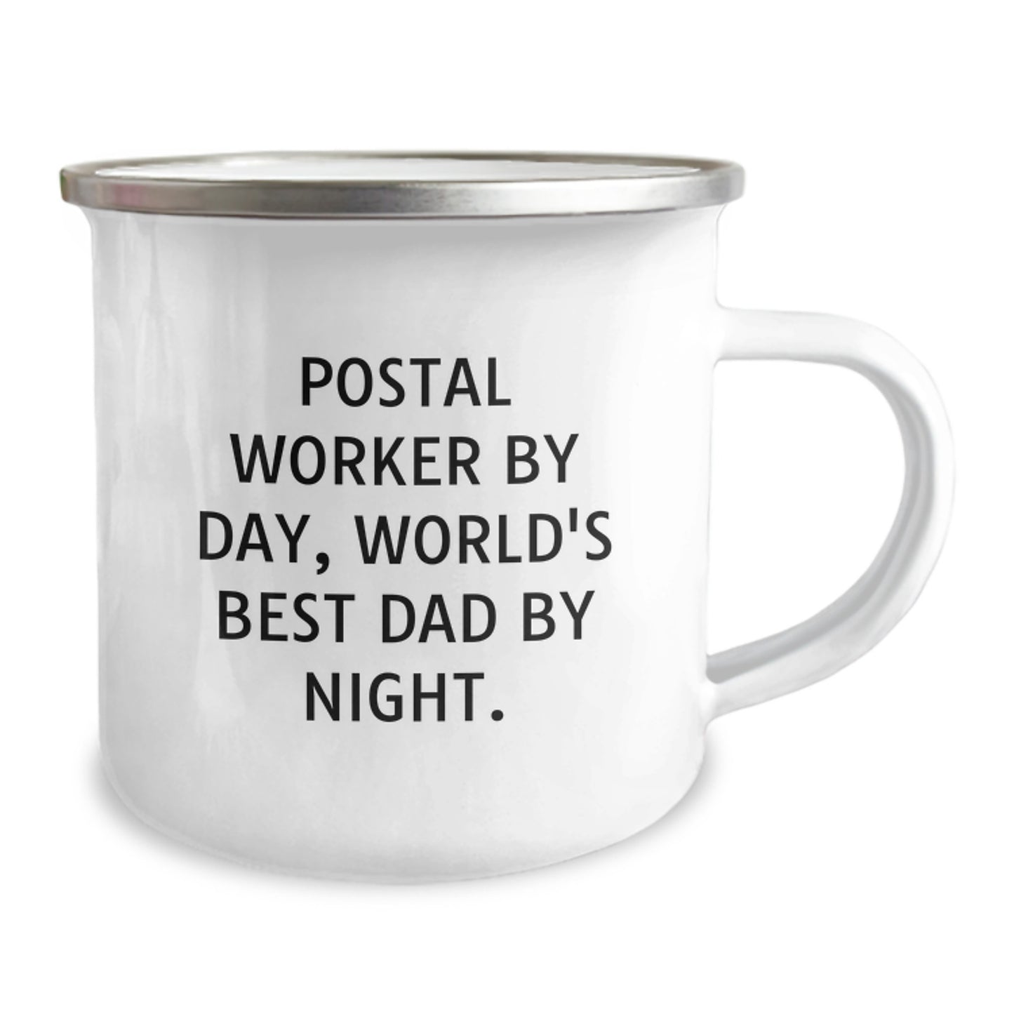 Postal Worker Gifts, Camping Mug, Funny Quote for Graduation, 'By Day, World's Best Dad By Night.' - Gifts from Family, Friends for Postal Worker - Image 2