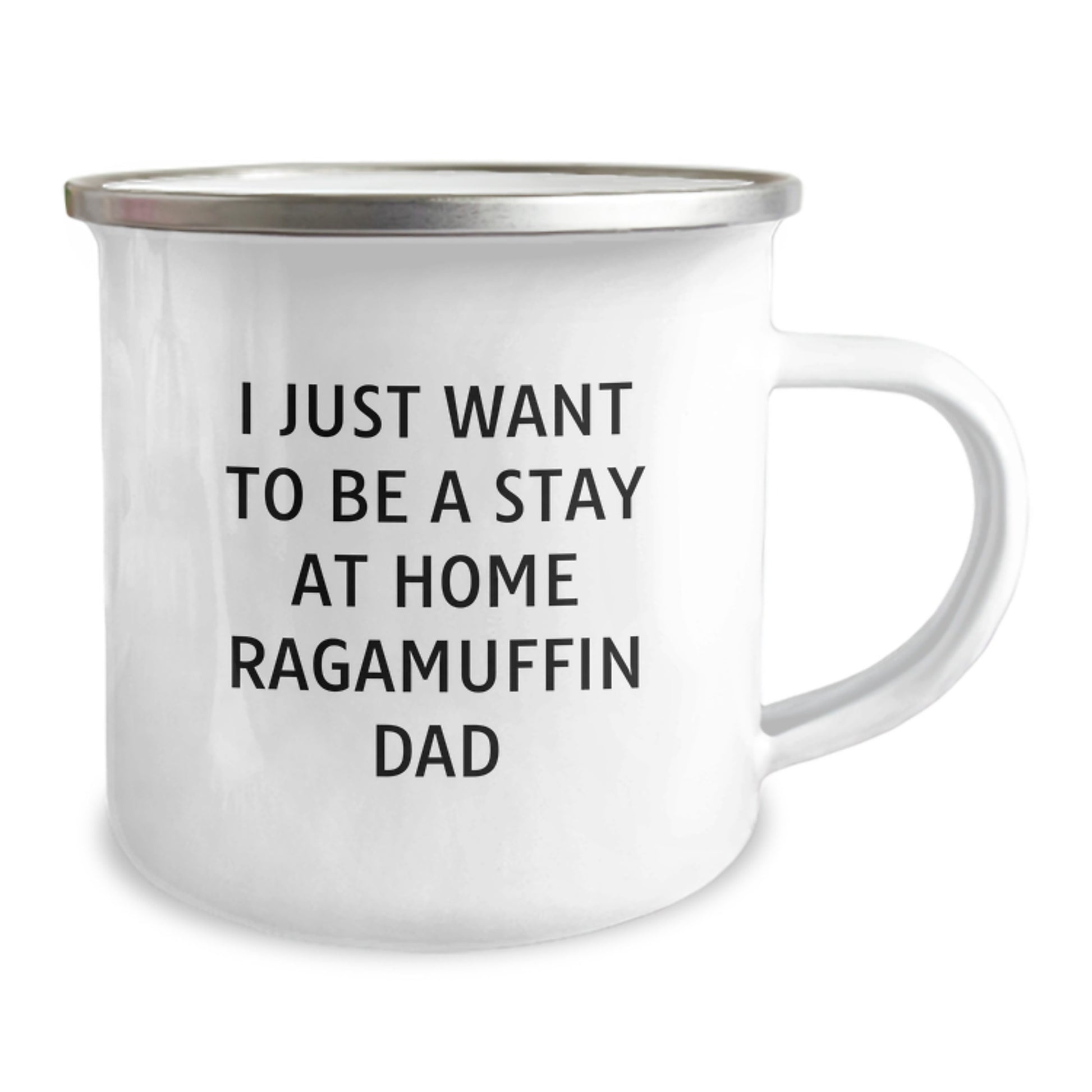 Ragamuffin Cat Camping Mug, Funny Quote 'I Just Want To Be A Stay At Home Ragamuffin Dad', Christmas Unique Gifts for Men, Women, Family, Friends, Coworkers, Home Decorating - Image 2