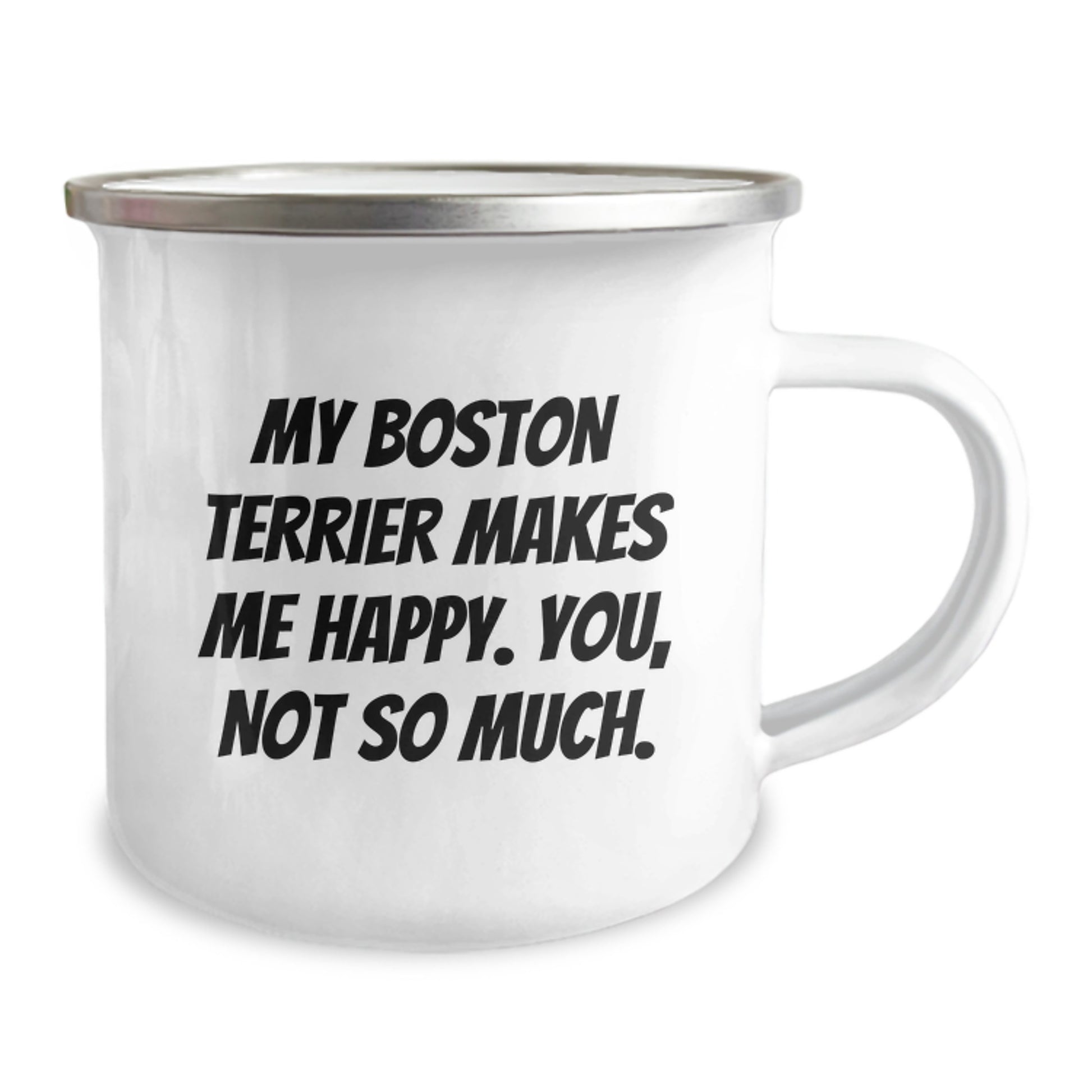 Boston Terrier Dog Lover's Funny Camping Mug, Gifts from Friends for Boston Terrier Dog Owners, Birthday Unique Gifts for Men and Women - Image 2