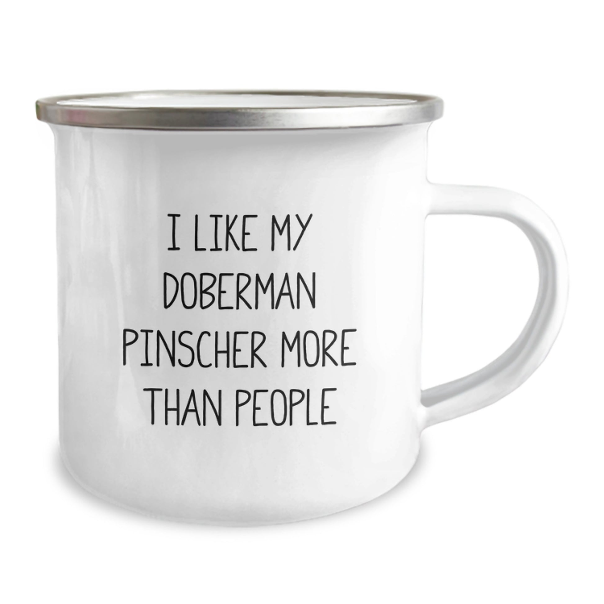 Doberman Pinscher Dog Camping Mug, Funny Quote Gifts from Friends to Family, 12 oz Stainless Steel with Enamel Finish, Gifts for Doberman Pinscher Dog Lovers on Birthday - Image 2