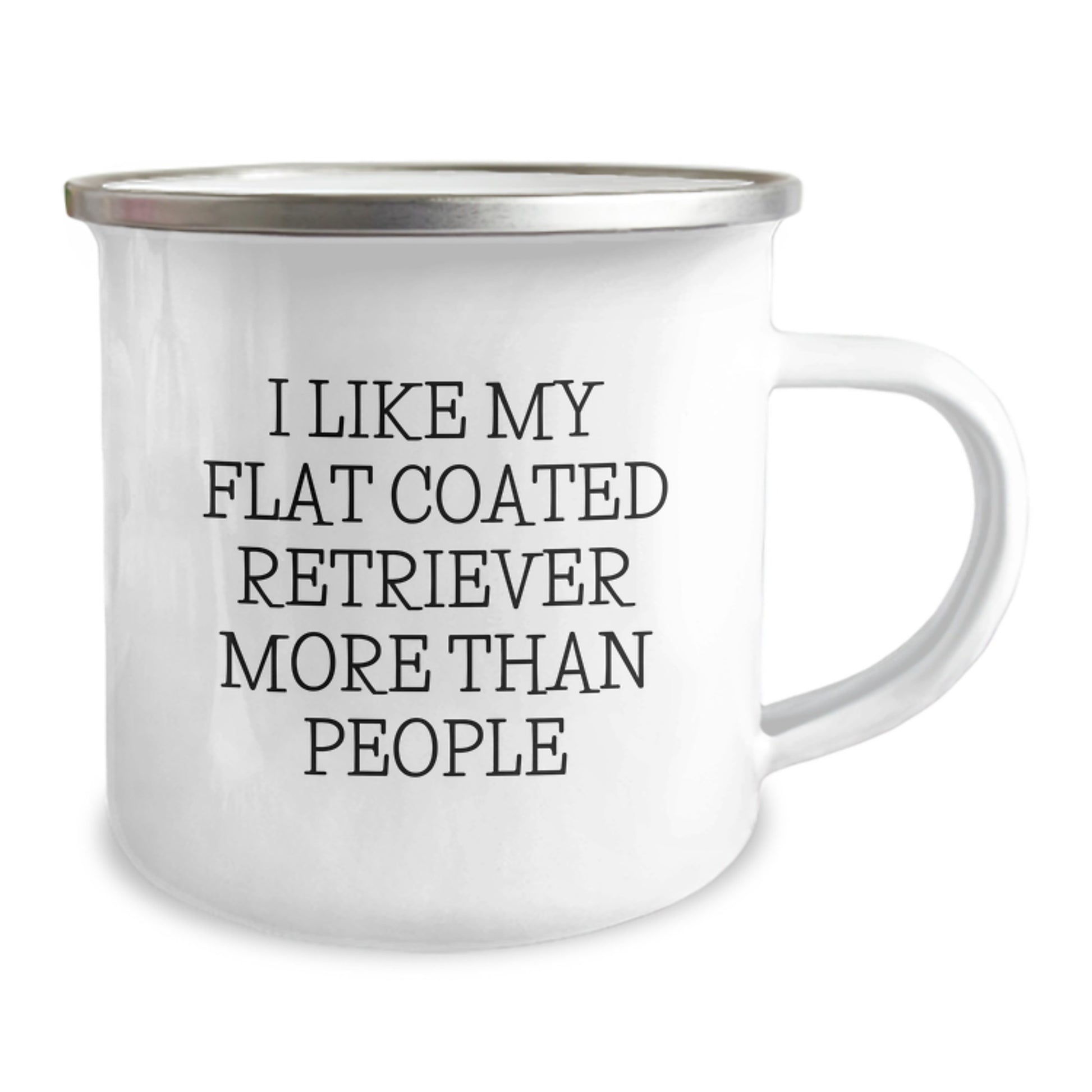 Funny Flat Coated Retriever Dog Gifts from Friends and Family on Birthday, I Like My Flat Coated Retriever More Than People Quote Camping Mug - Image 2
