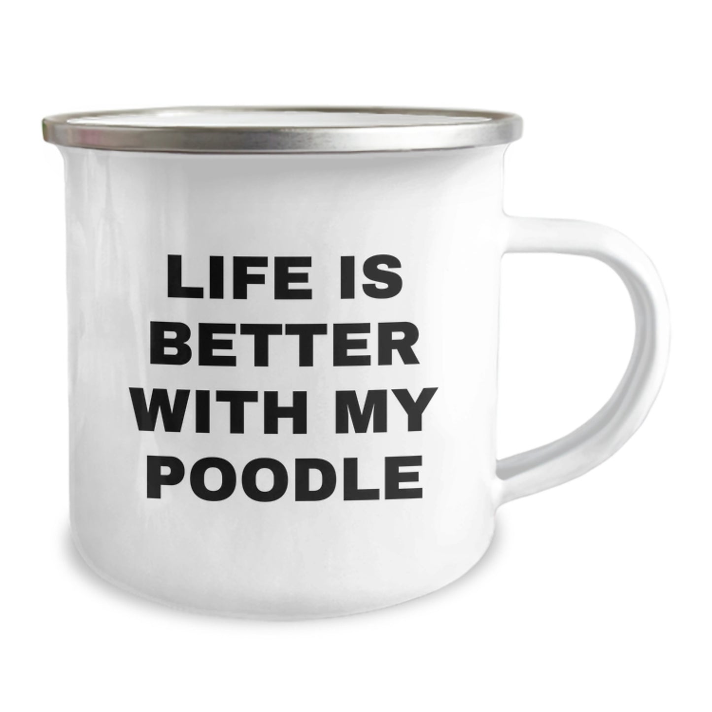 Funny Poodle Dog Gifts from Men for Women Friends and Family Valentine's Unique Camping Mug Life Is Better With My Poodle - Image 2