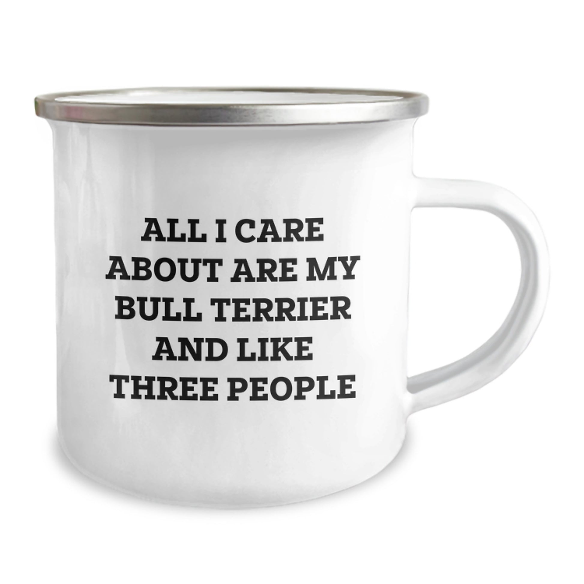 Bull Terrier Dog Lover's Camping Mug, Funny Quote, Gifts for Friends, Family, or Coworkers, Birthday Unique Presents - Image 2