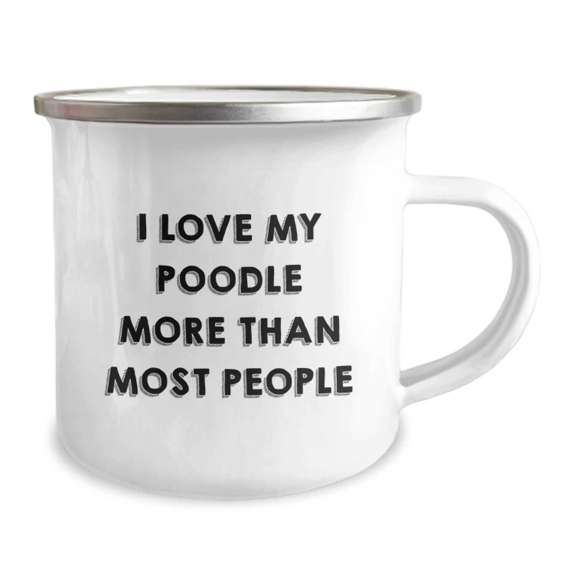 Poodle Dog Lover Gifts - Funny Camping Mug for Birthday 'I Love My Poodle More Than Most People' from Friends to Family - Image 2