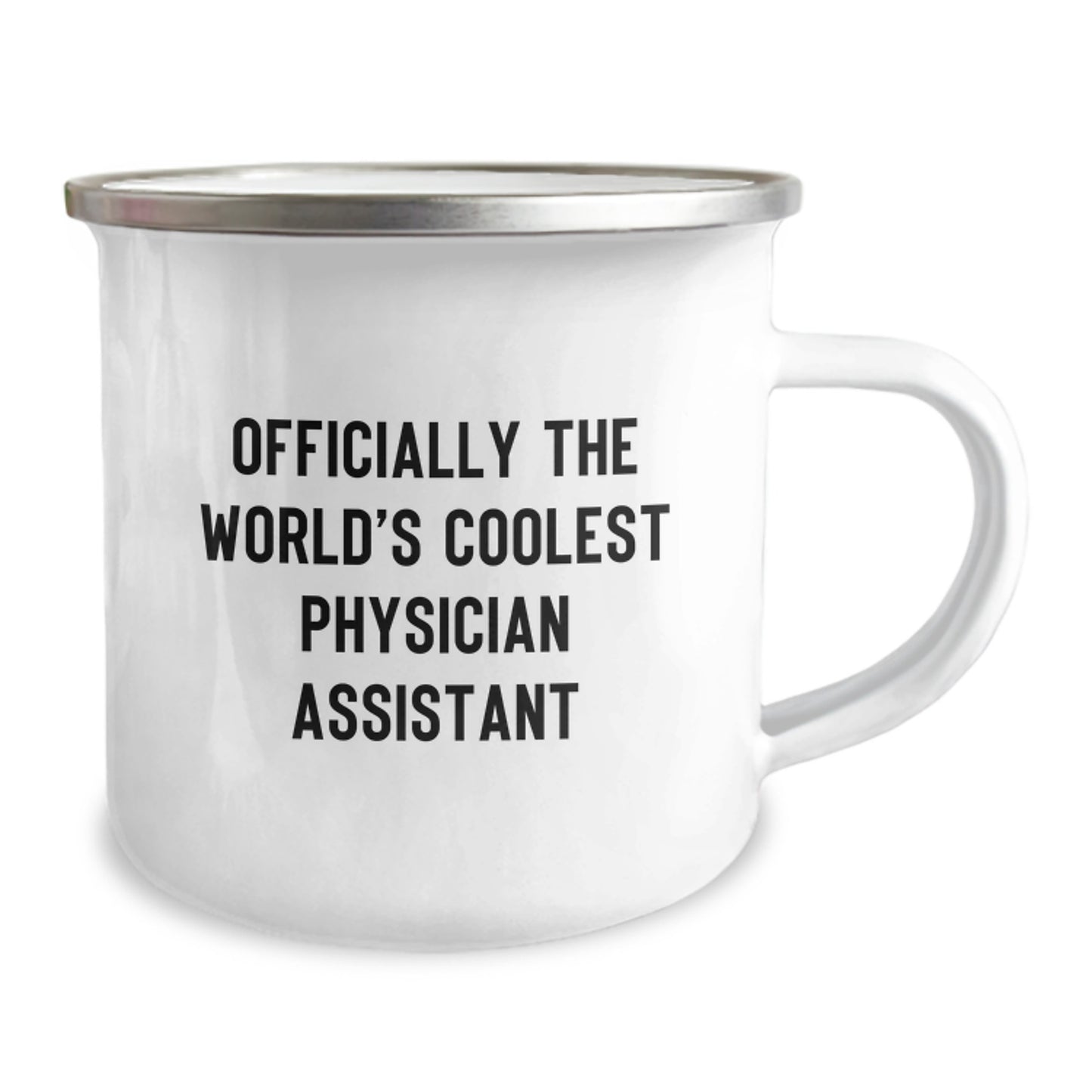 Funny Physician Assistant Gifts for Birthday - 'Officially The World's Coolest Physician Assistant' Camping Mug from Friends - Image 2