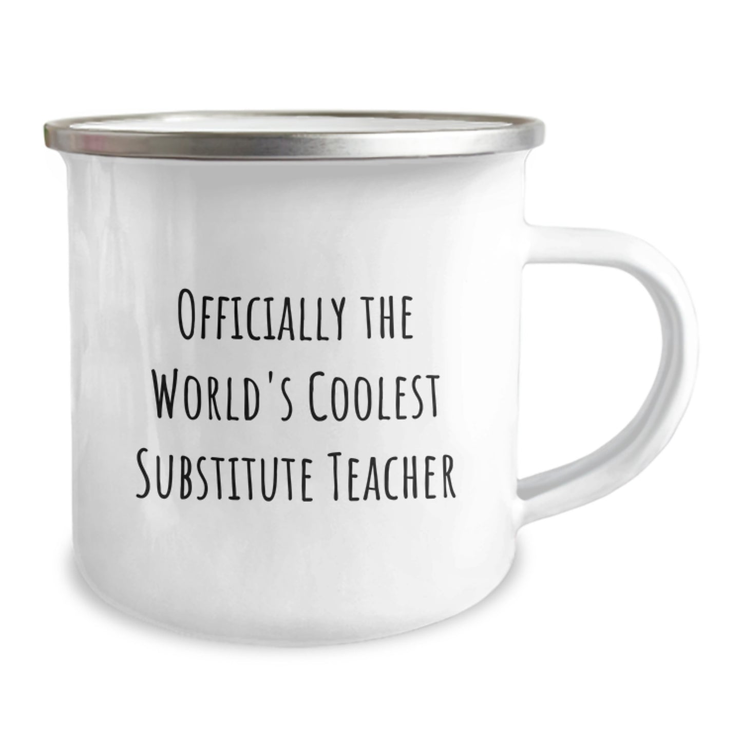 Funny Christmas Substitute Teacher Gifts from Friends, Unique Camping Mug for Substitute Teachers, World's Coolest Substitute Teacher Quote, Stainless Steel - Image 2