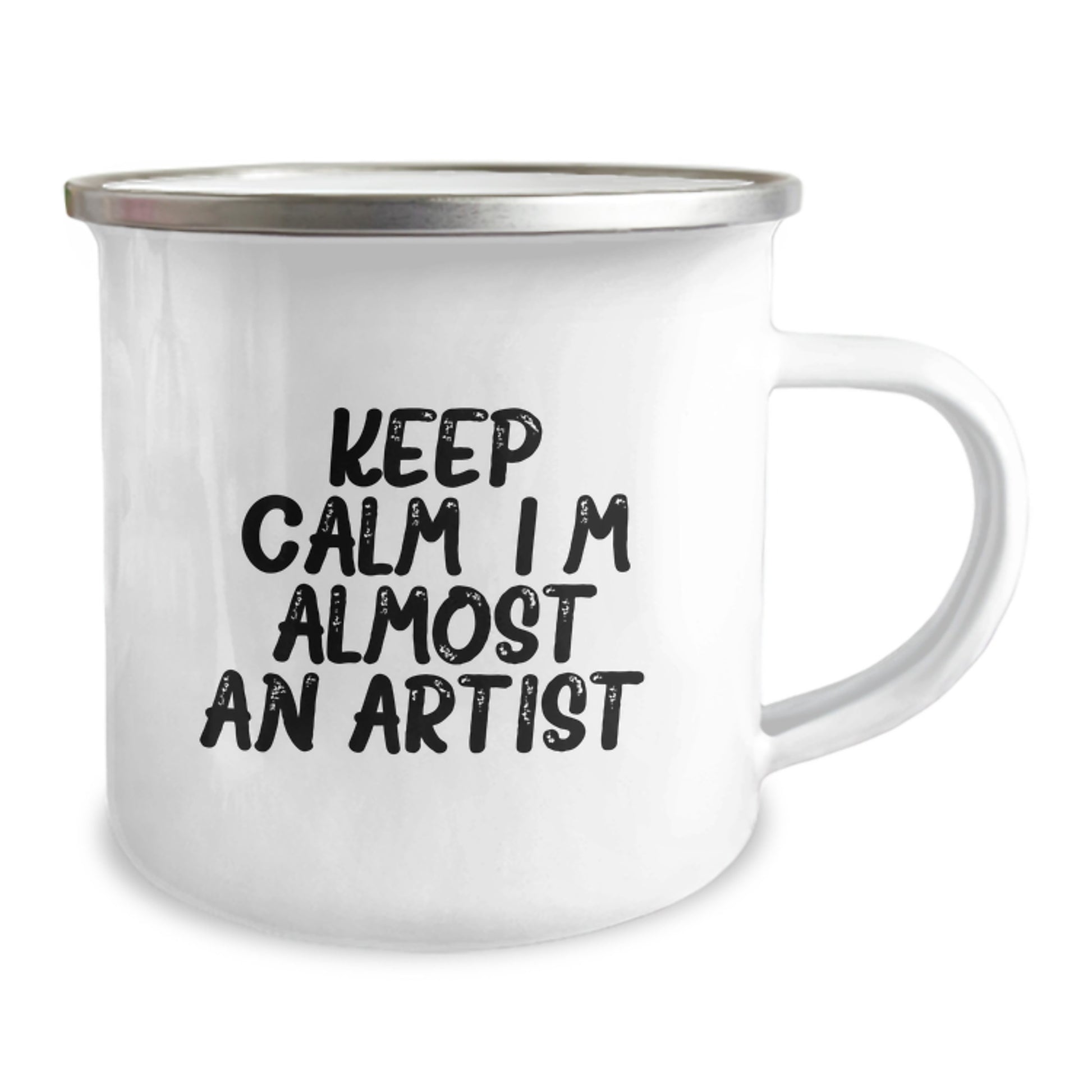 Funny Artist Gifts from Friends for Men Christmas Unique Camping Mugs - Keep Calm I'm (almost) An Artist. - Image 2