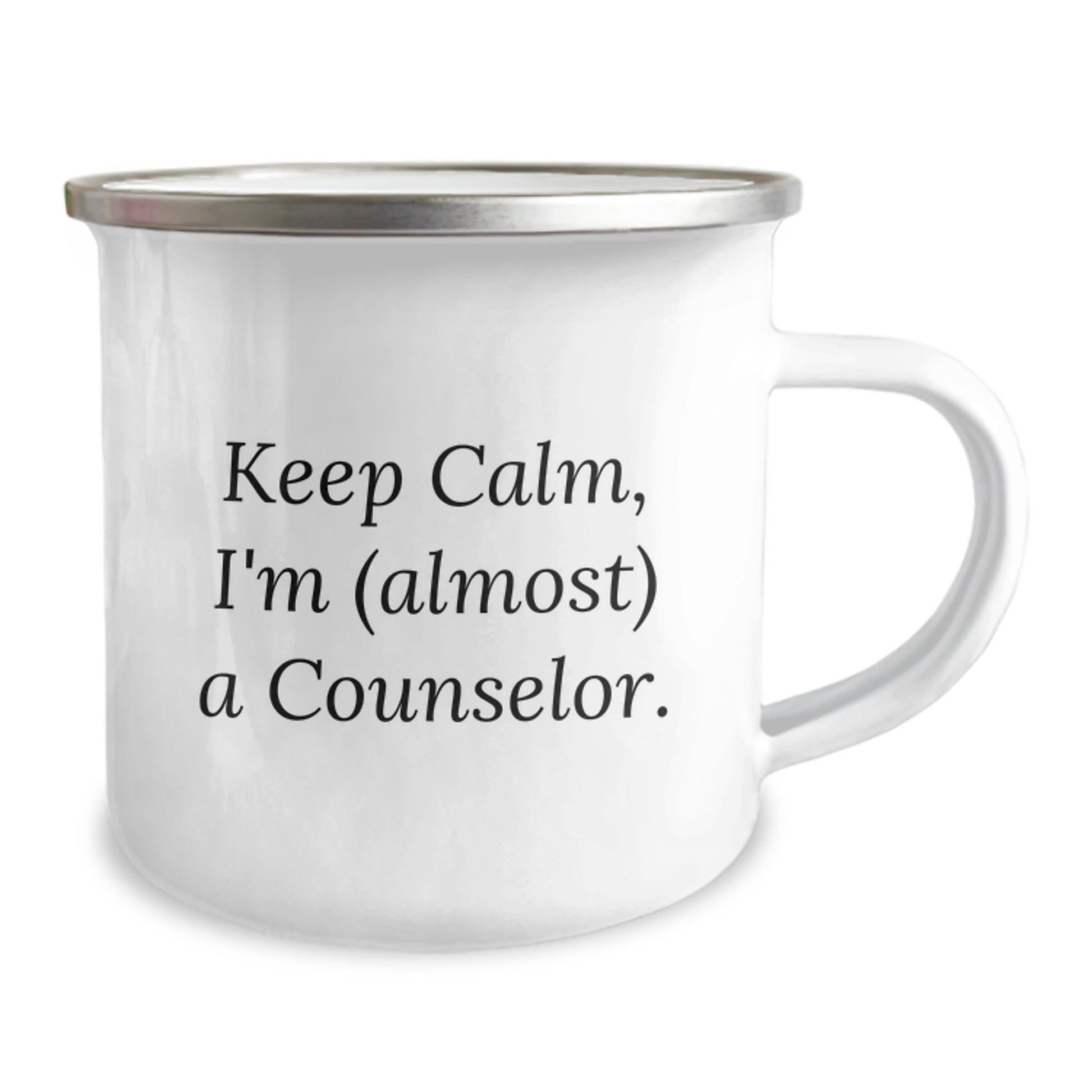 Funny Counselor Gifts for Men, Women, Friends, Coworkers and Family - Keep Calm I'm (almost) A Counselor Camping Mug, Christmas Unique Gifts from Friends - Image 2