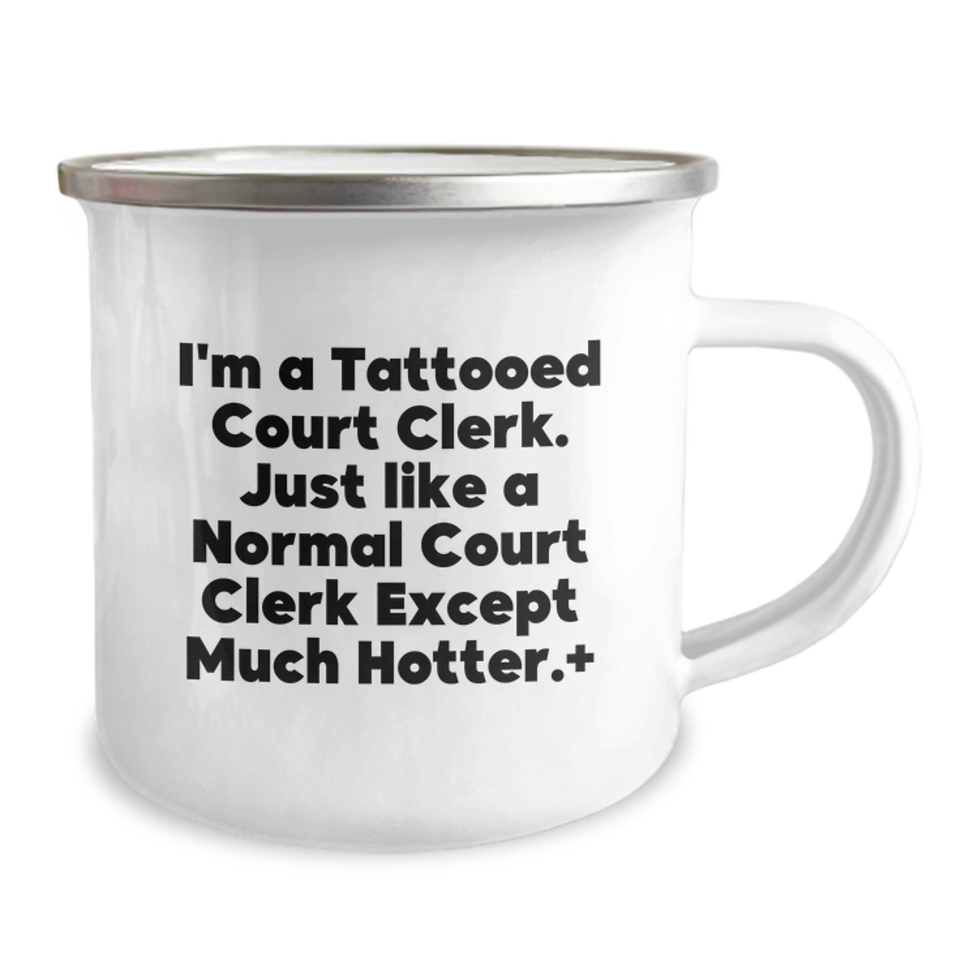 Court Clerk Christmas Unique Gifts from Friends - Funny 'I'm A Tattooed Court Clerk' Camping Mug, Unique Christmas Unique Gifts for Men, Women, Family, Coworkers, Court Clerk Birthday Present - Image 2