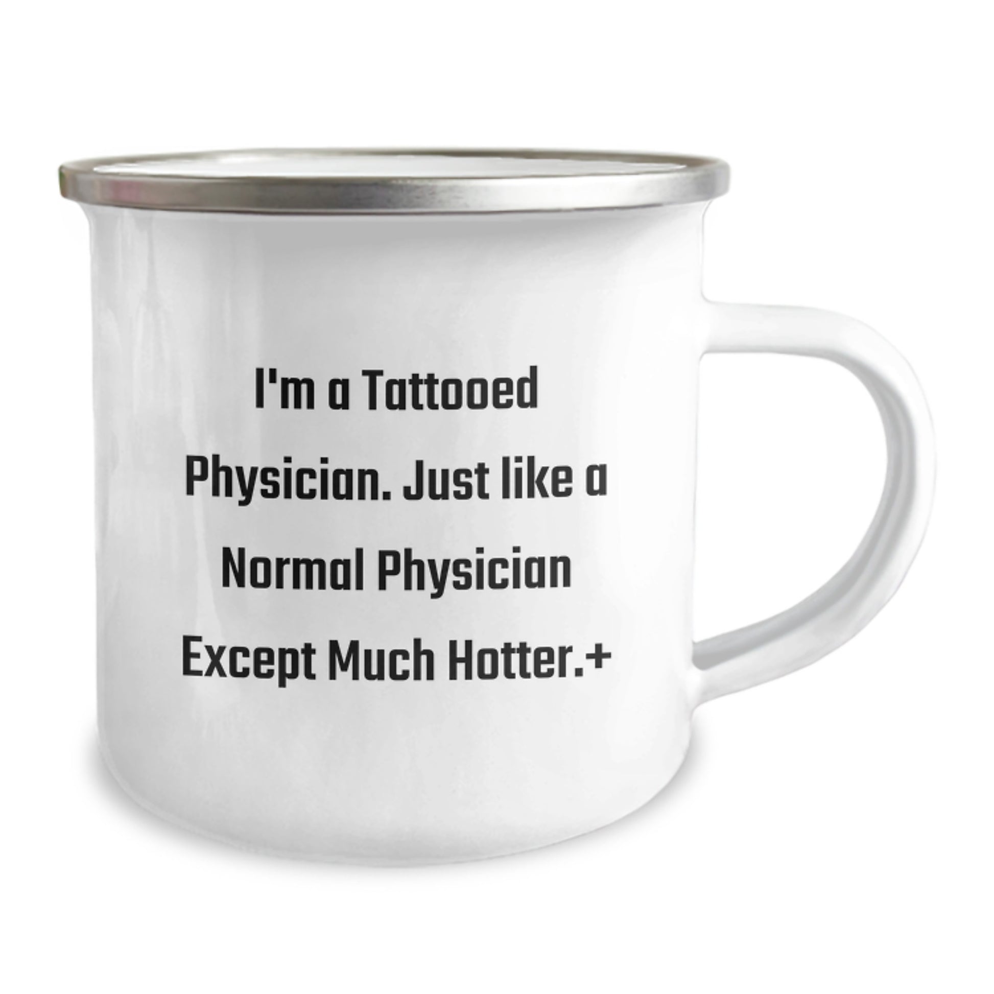 Fun Physician Gifts from Men, Funny 'I'm A Tattooed Physician' Camping Mug for Christmas Unique Presents for Him - Image 2