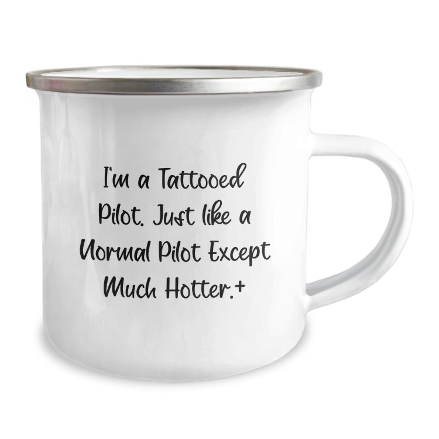 Funny Pilot Gifts for Men, Unique Christmas Unique Pilot Mug for Friends Coworkers Family, Funny Camping Mug I'm A Tattooed Pilot - Image 2