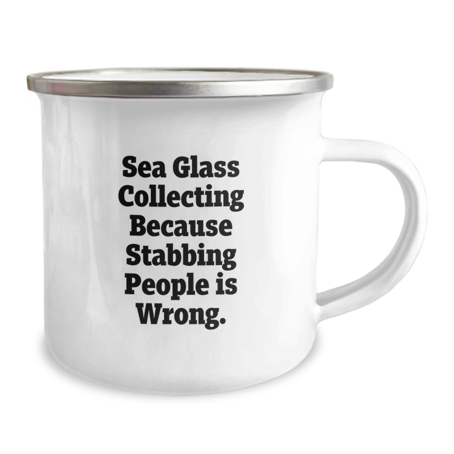 Funny Sea Glass Collecting Camping Mug Gifts from Friends and Family for Men Women Christmas Unique Presents - Image 2
