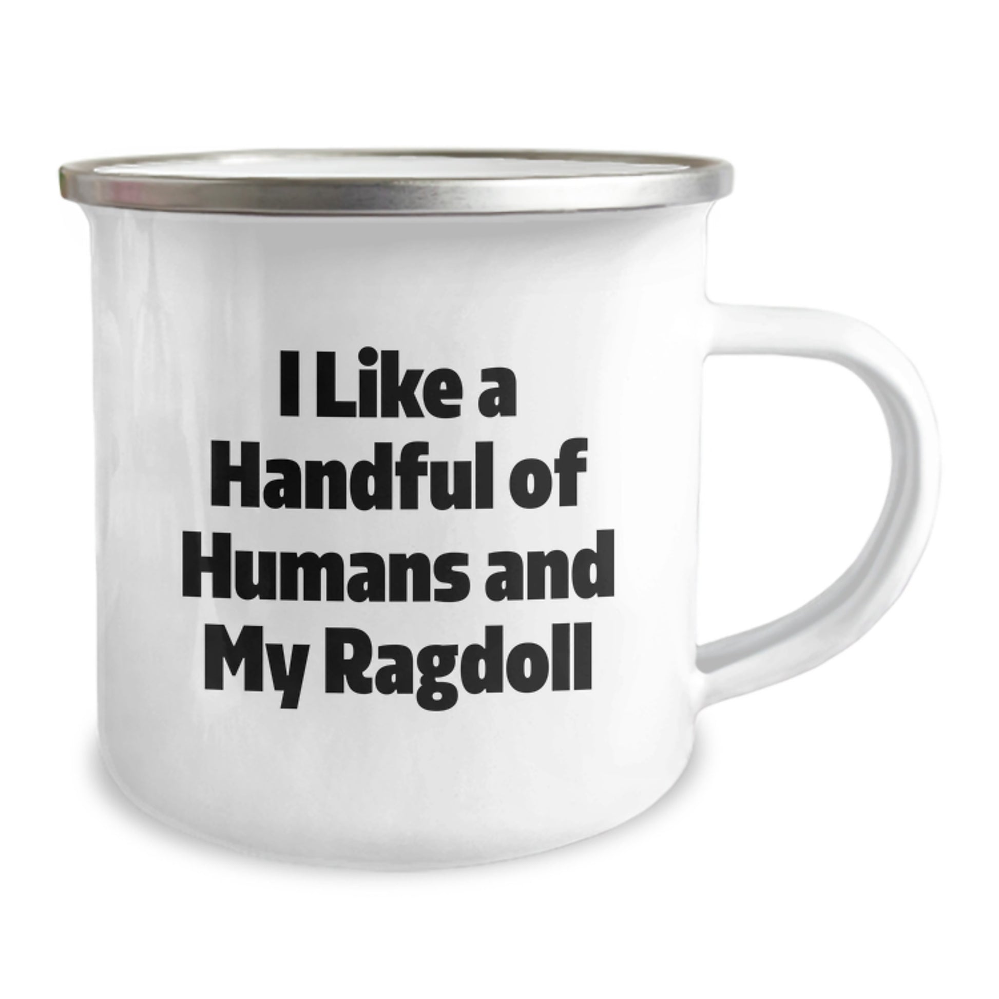Funny Ragdoll Cat Gifts from Men for Women, I Like a Handful of Humans and My Ragdoll, Unique Christmas Mugs for Camping Lovers - Image 2