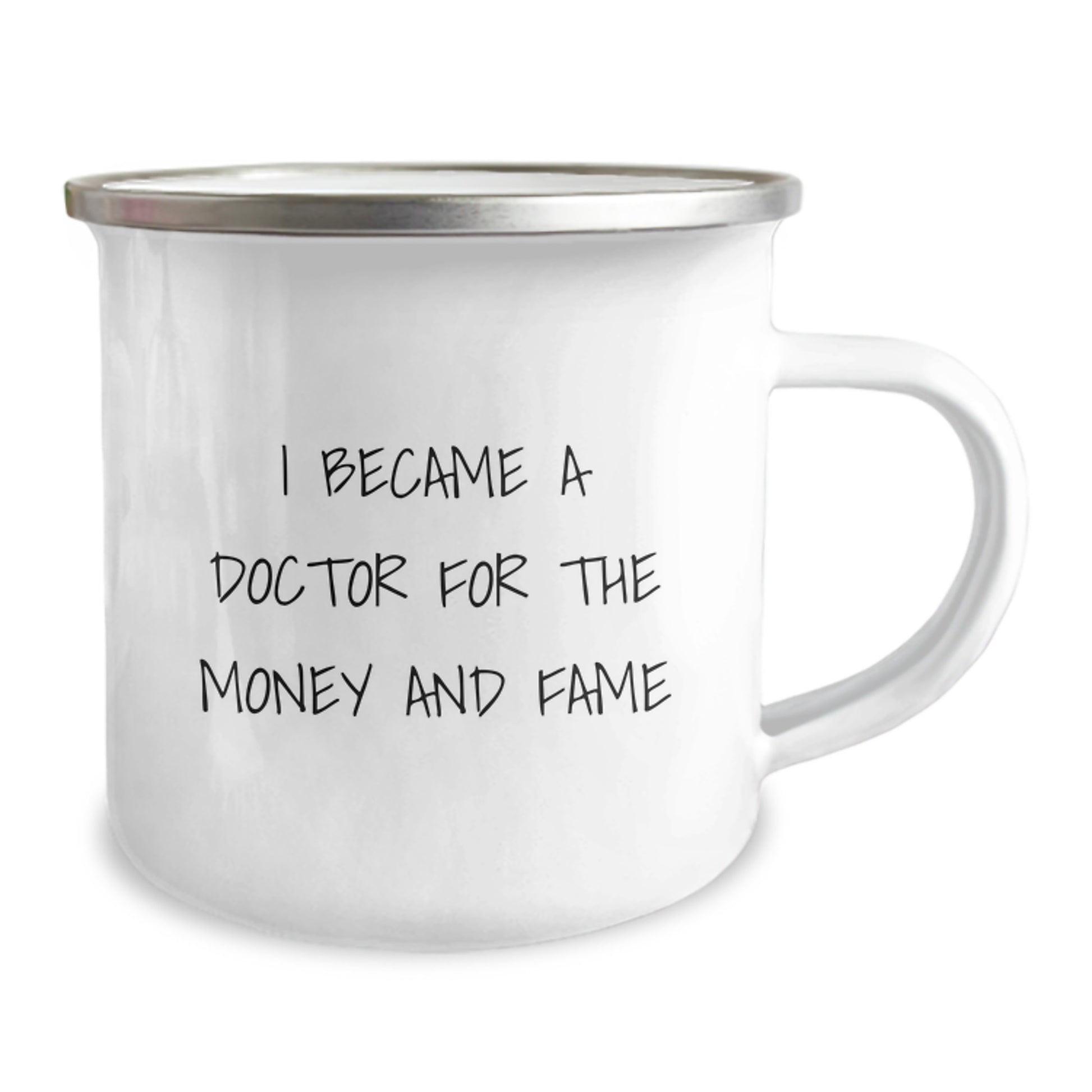 Funny Doctor Gifts for Men - 'I Became A Doctor For The Money And Fame' Stainless Steel Camping Mug, Unique Christmas Unique Gifts from Friends and Family - Image 2