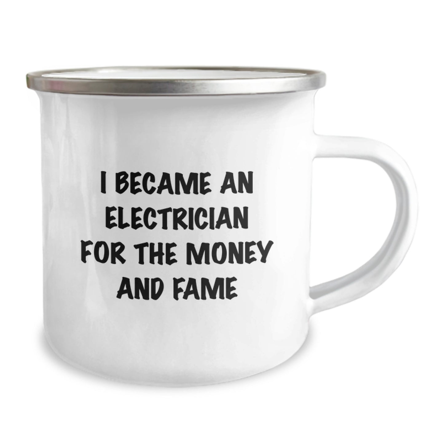Funny Electrician Gifts from Friends - I Became An Electrician For The Money And Fame Christmas Unique Mugs for Electrician Men - Image 2