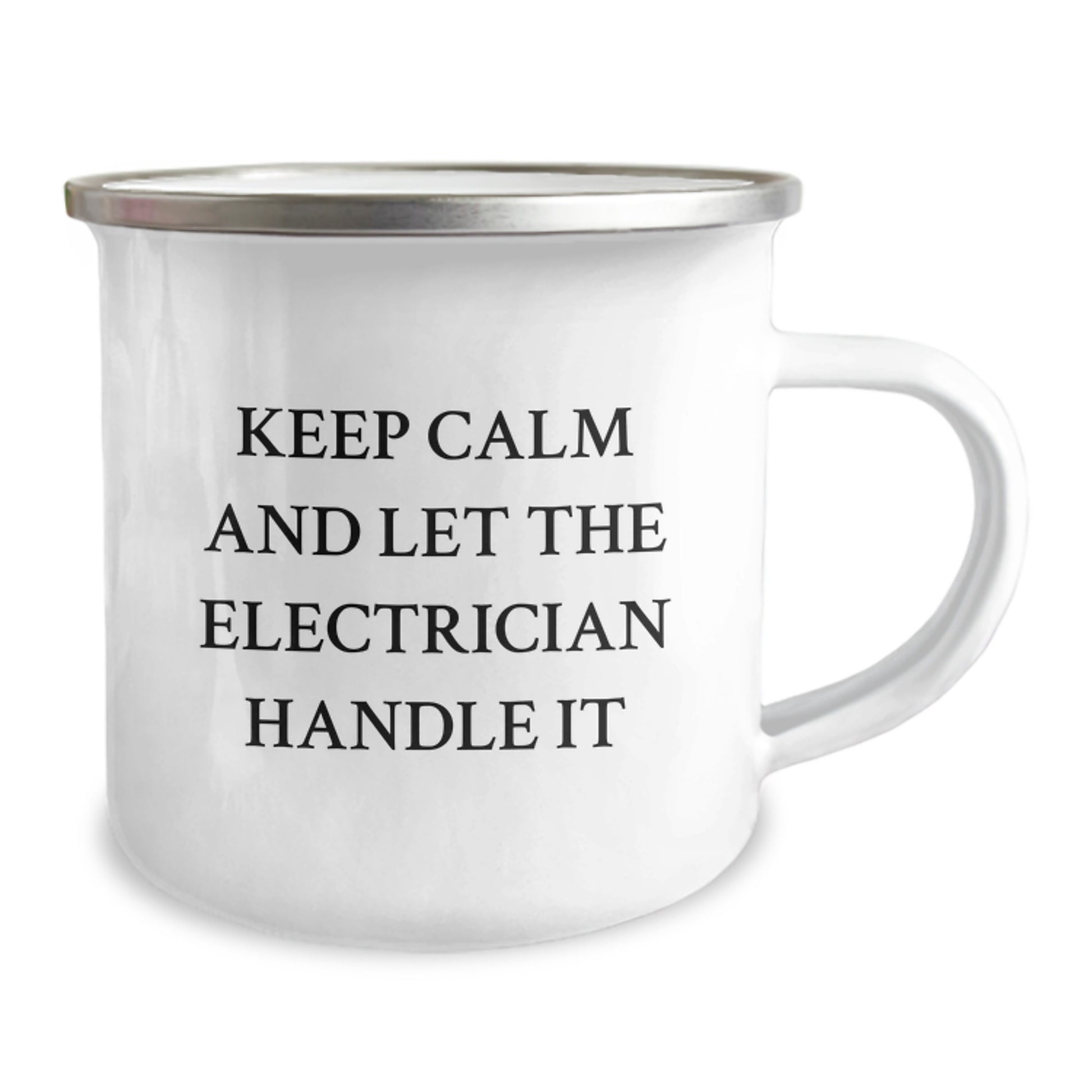 Funny Electrician Gifts for Men, Electrician Camping Mug with Keep Calm And Let The Electrician Handle It Quote, Unique Christmas Unique Gifts from Friends - Image 2
