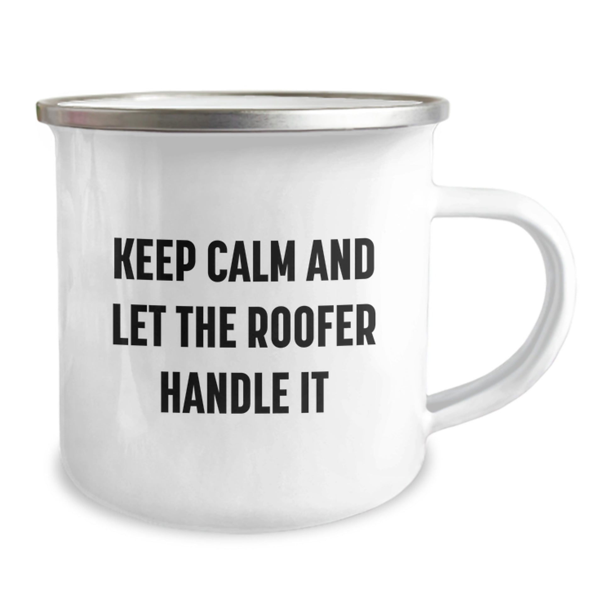 Funny Roofer Gifts from Men, Unique Christmas Unique Gifts for Roofer Friends - Keep Calm And Let The Roofer Handle It Camping Mug - Image 2