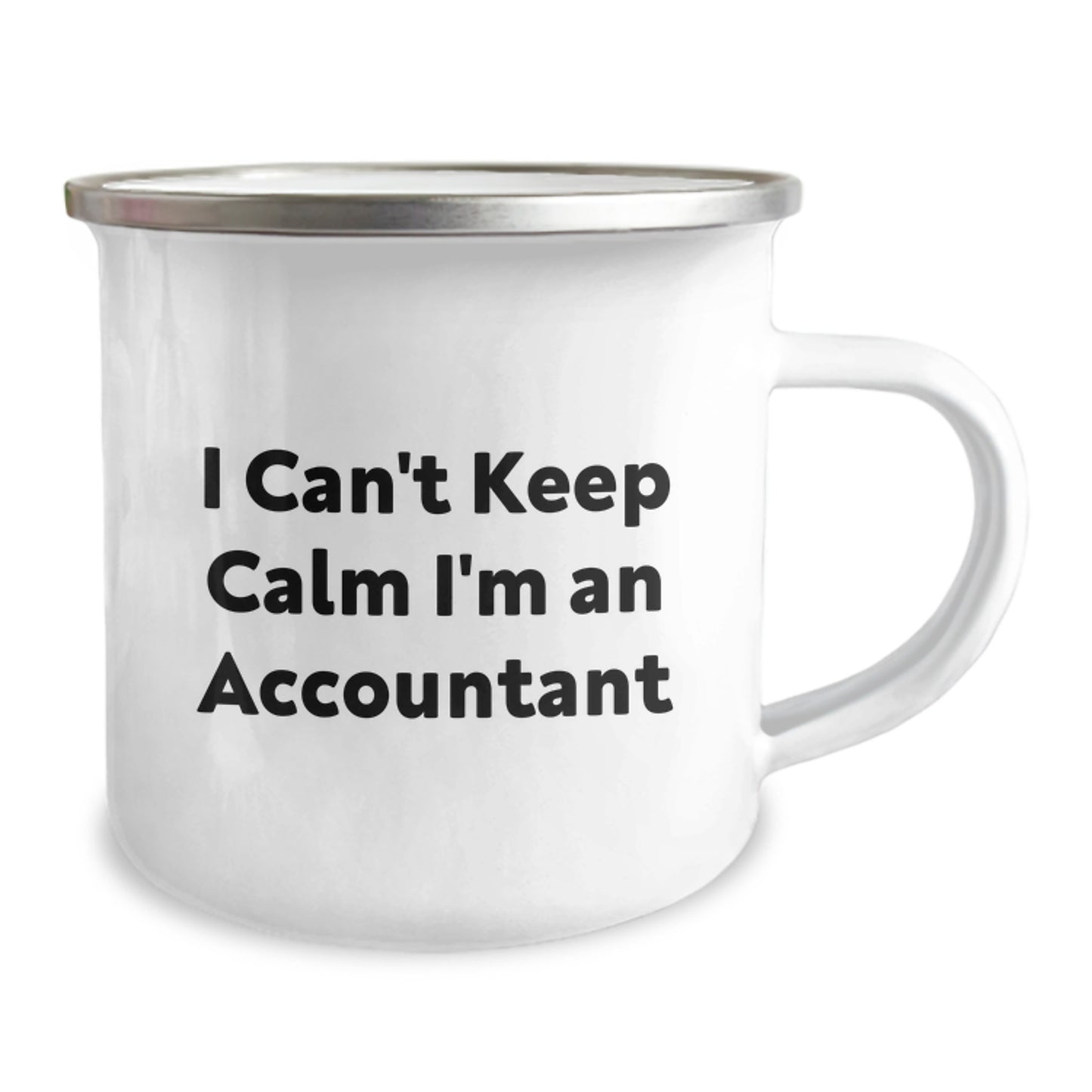 Funny Accountant Gifts for Him - 'I Can't Keep Calm I'm An Accountant' Christmas Unique Mugs from Friends - 12 oz Stainless Steel - Image 2